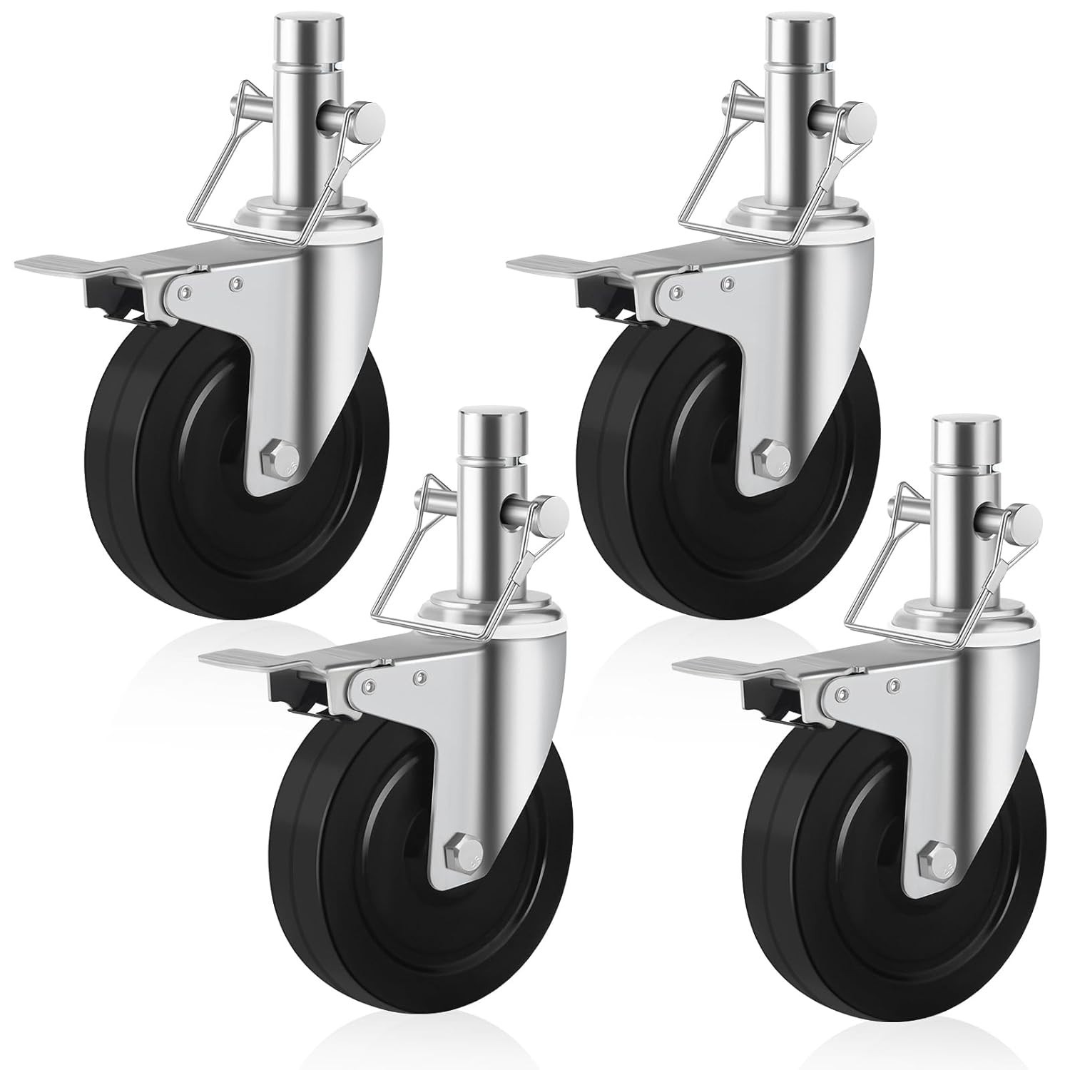 5 inches Scaffolding Wheels Baker Scaffold 1 Inch Set of 4 Swivel Caster Wheels