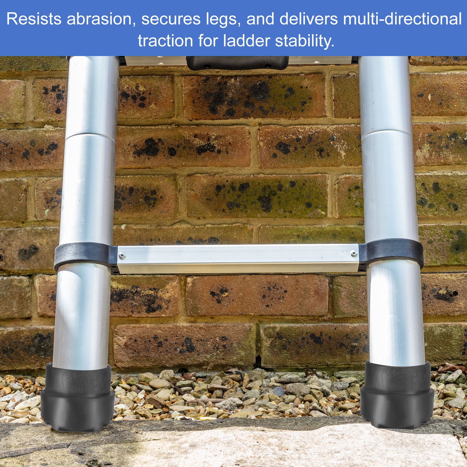 Non Slip Ladder Feet Mat, (1.89″, Black)(4Pcs), Rubber Anti Slip Feet Caps