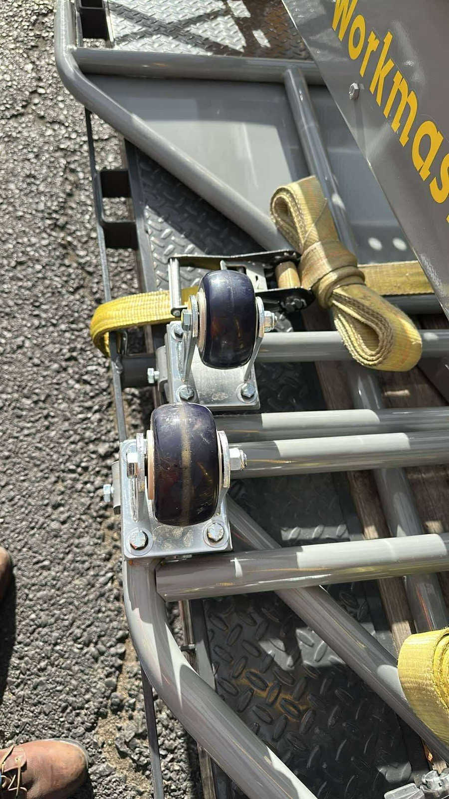 COTTERMAN Rolling Ladder: 10 ft Platform Ht, Foot-Activated Step Lock, Steel