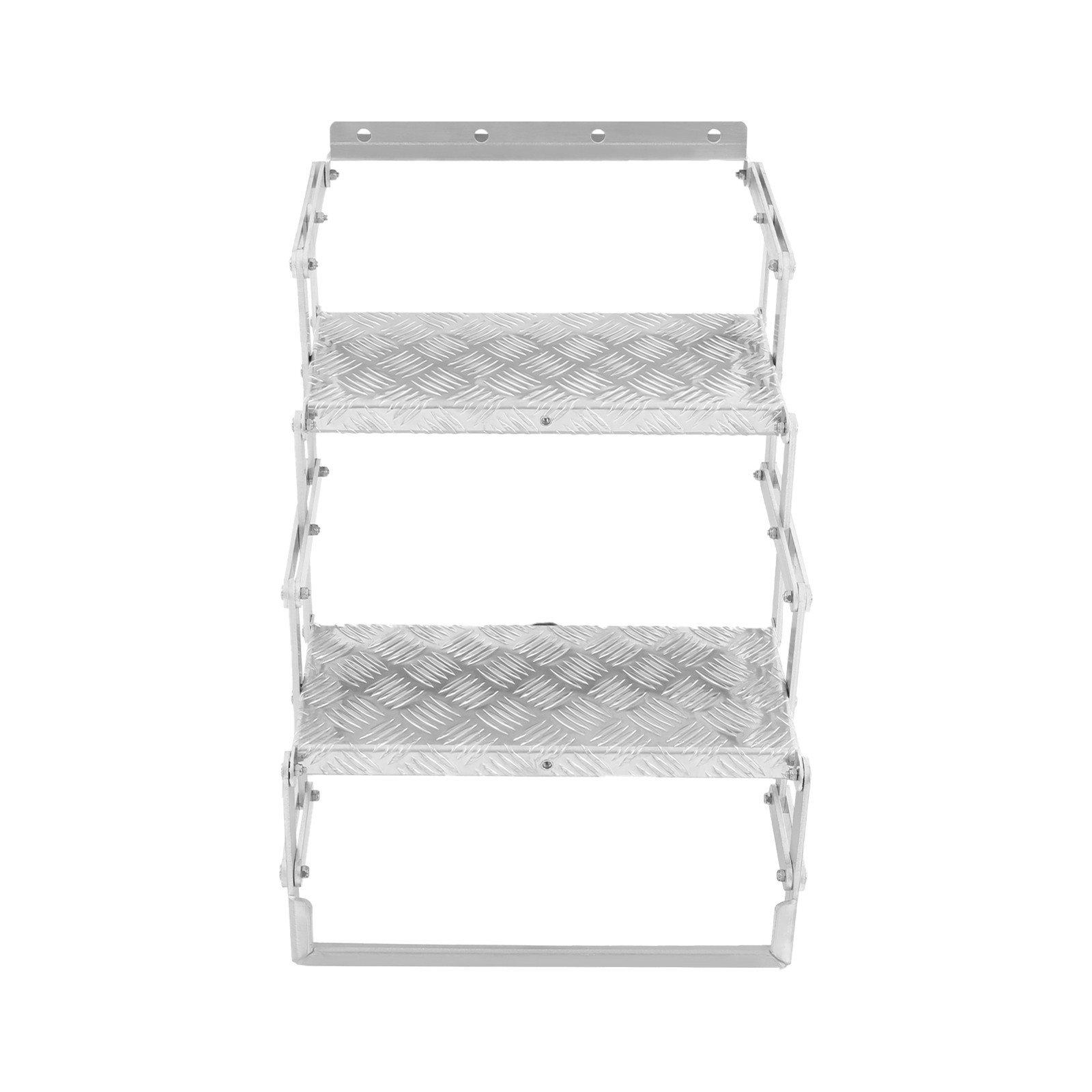 2 Steps RV/Camper Aluminum Alloy Scissor Stair Ladder Foldable Step Ladder