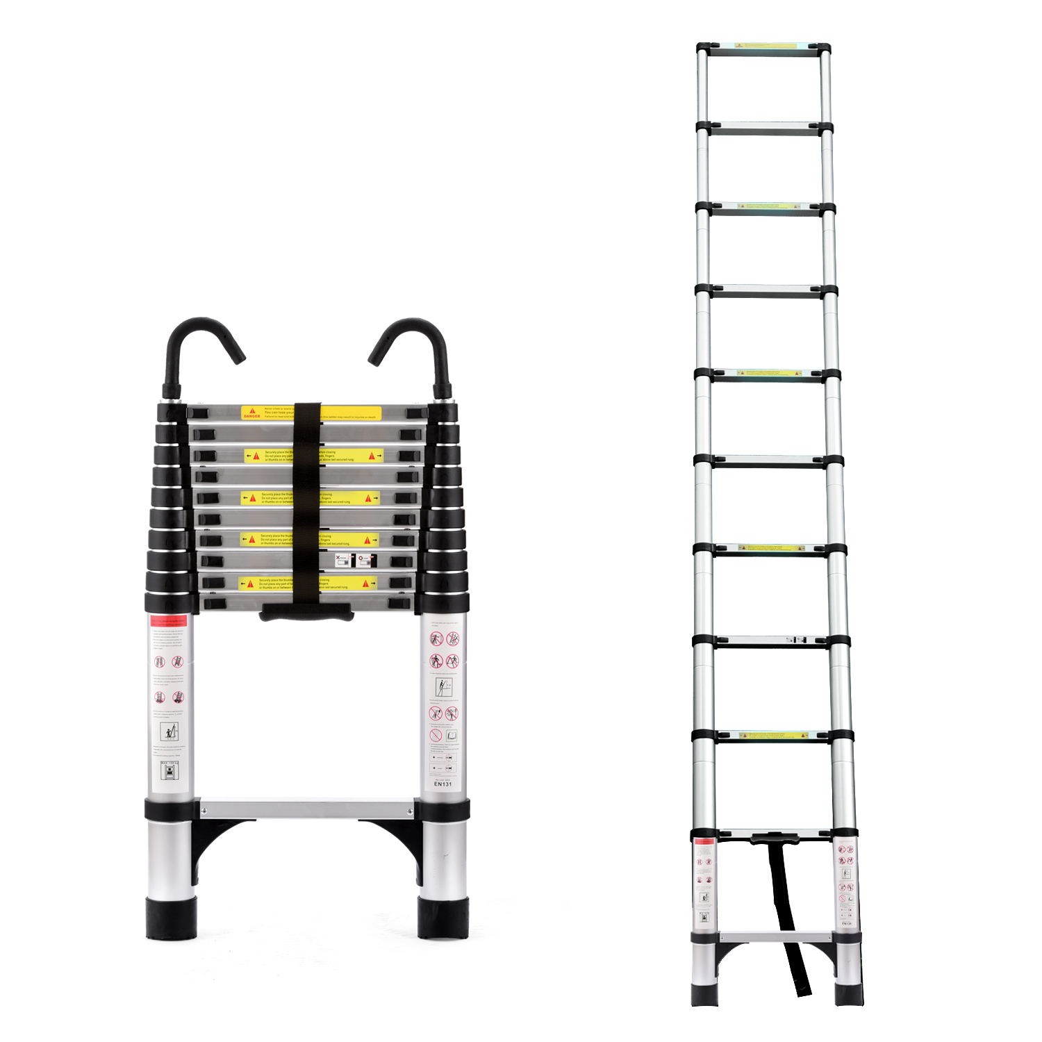 3.2M Multi-Functional Aluminum Folding Ladder, Ideal for Home & Work