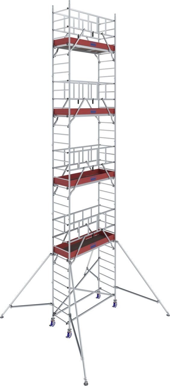 €0 delivery ALU mobile scaffold PROTEC 1000 – working height 10.20 m – NEW