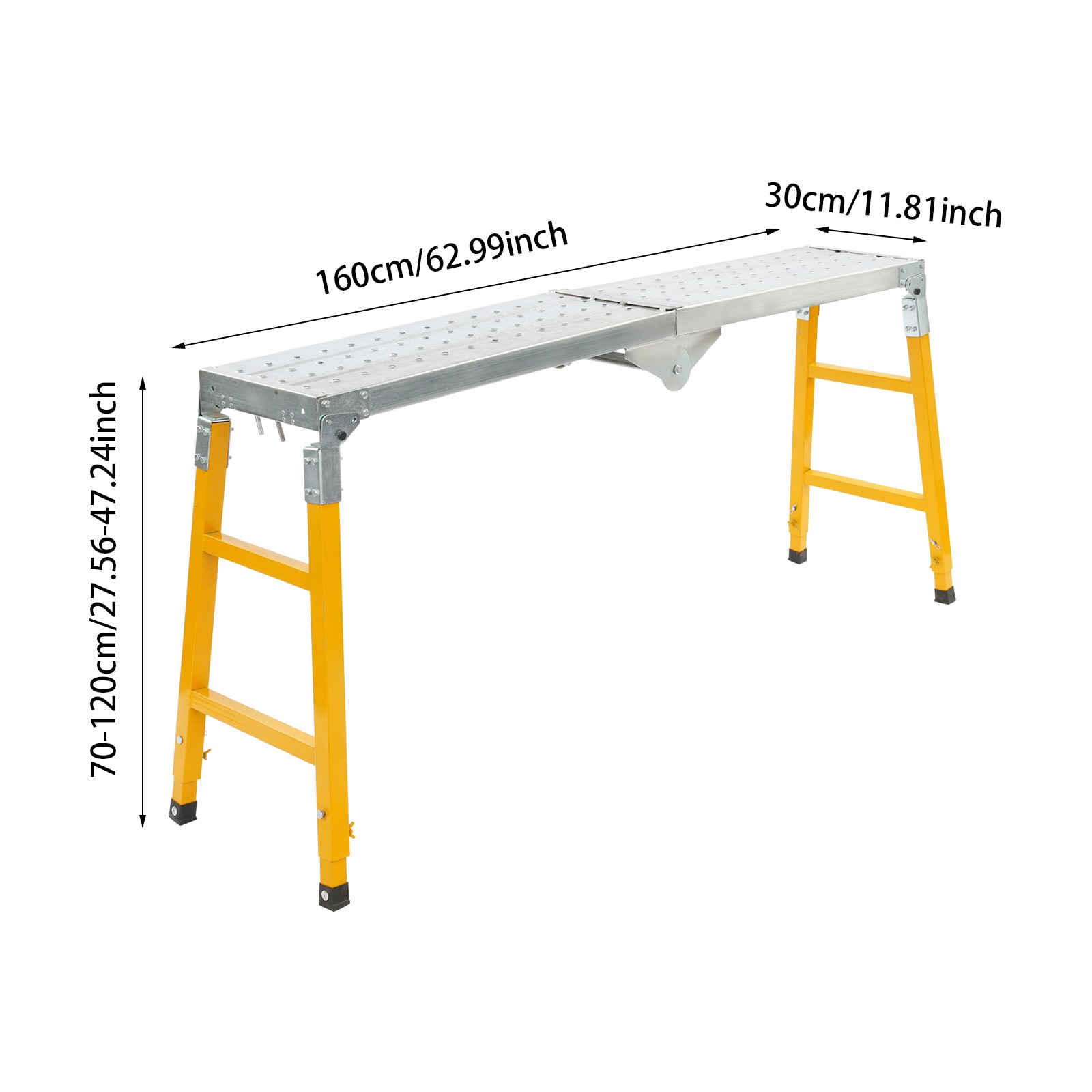 Portable Work Platform Adjustable Work Platform with Folding Legs for Workshop