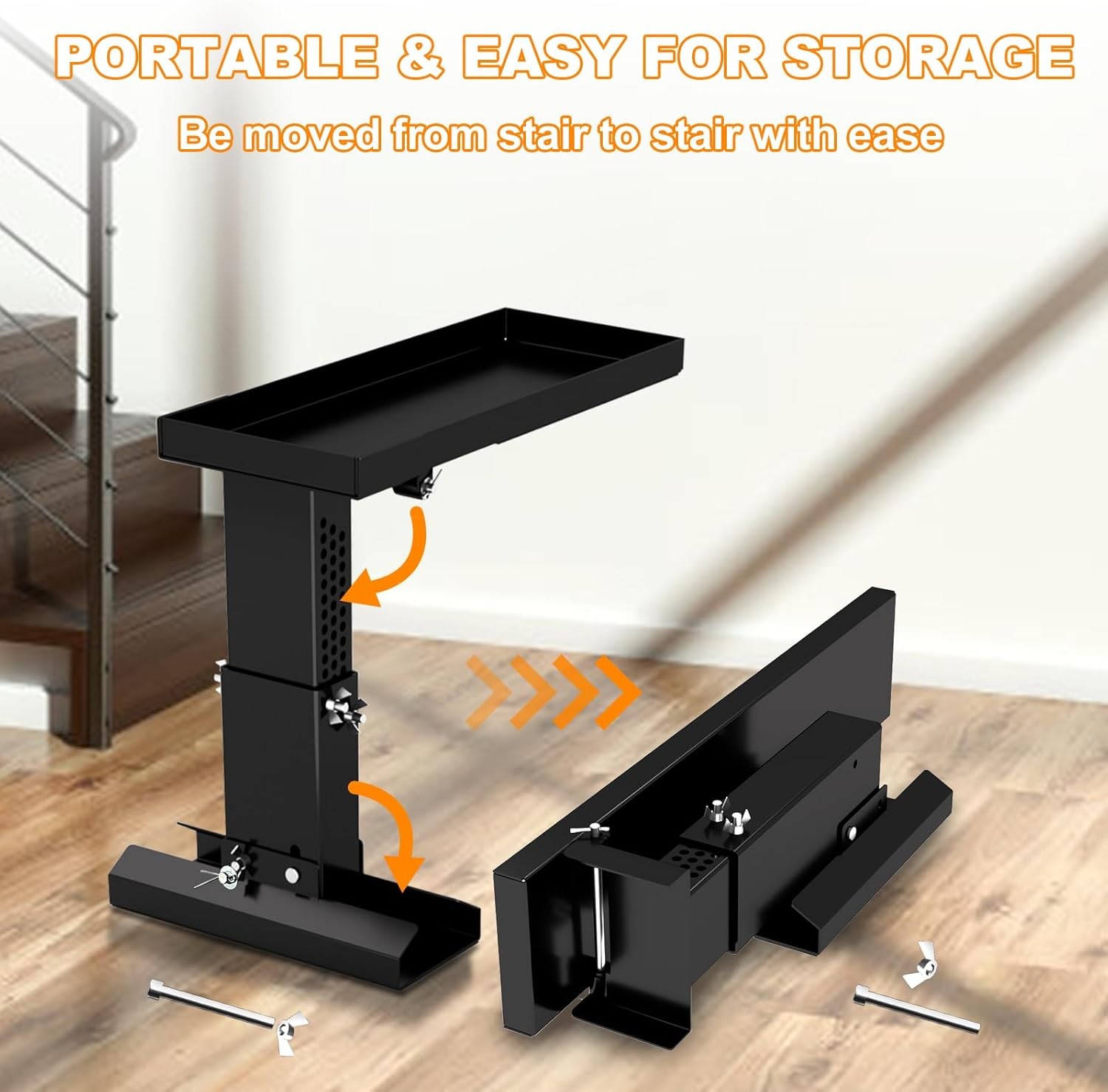 Ladder Leveler Adjustable 11.8-19.1″ with 23.7×7.5″ Platform for Stairs