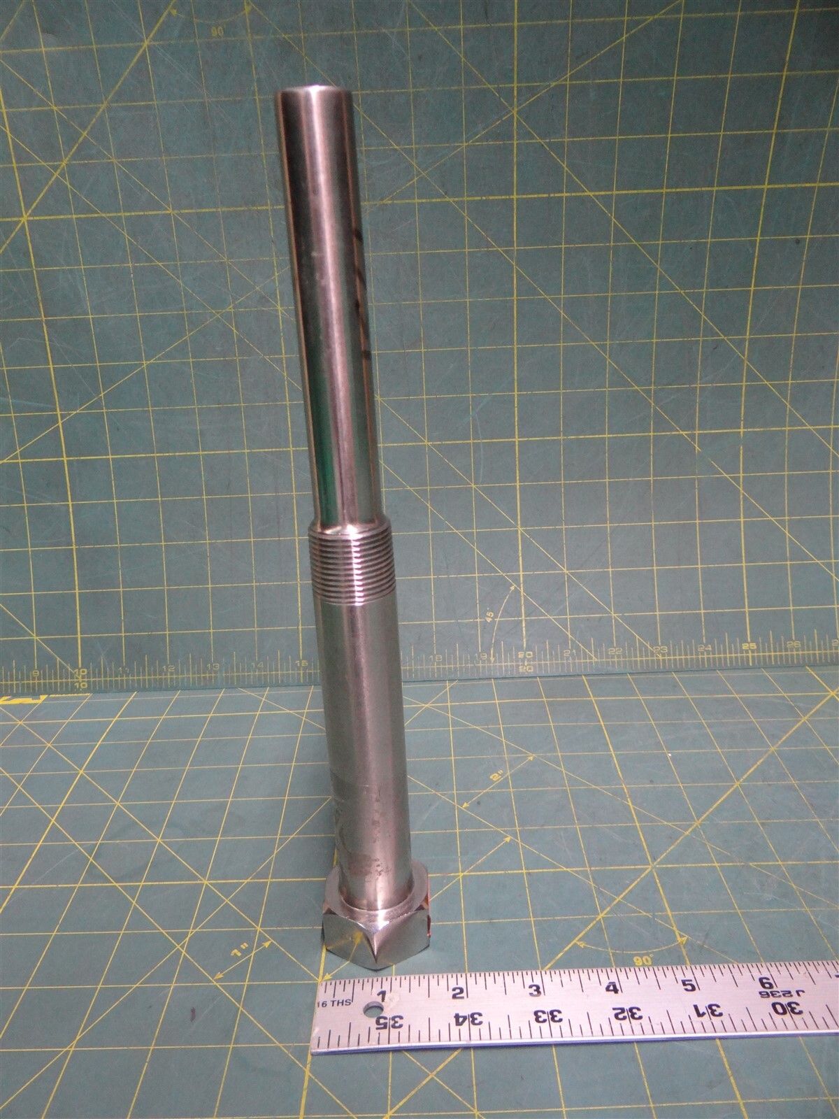 Stainless Steel Straight Shank Lagging Extension Thermowell, 4 5/8″ Insertion