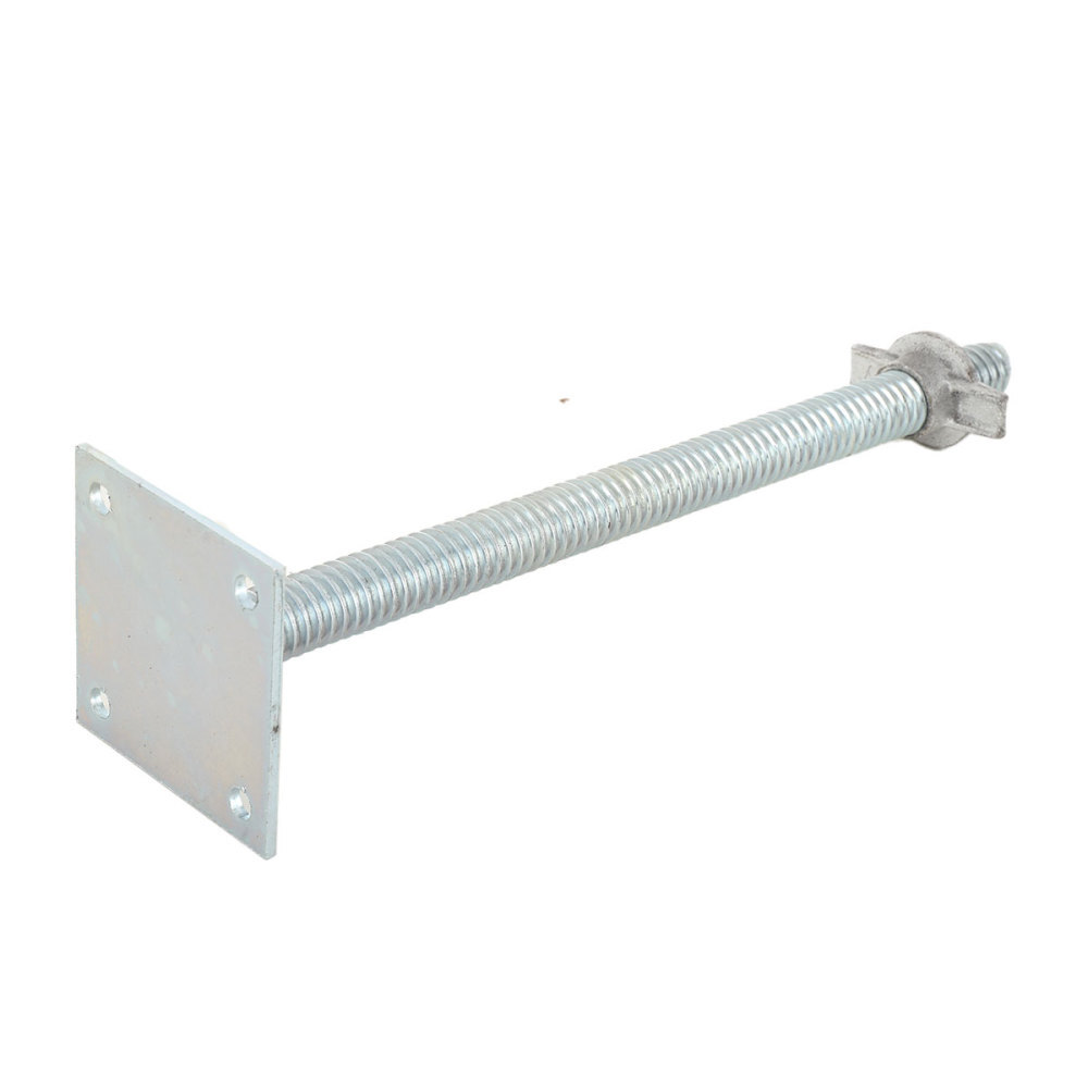 4Pcs Adjustable Leveling Jacks 18″ Scaffolding Solid Screw Jack with Base Plate