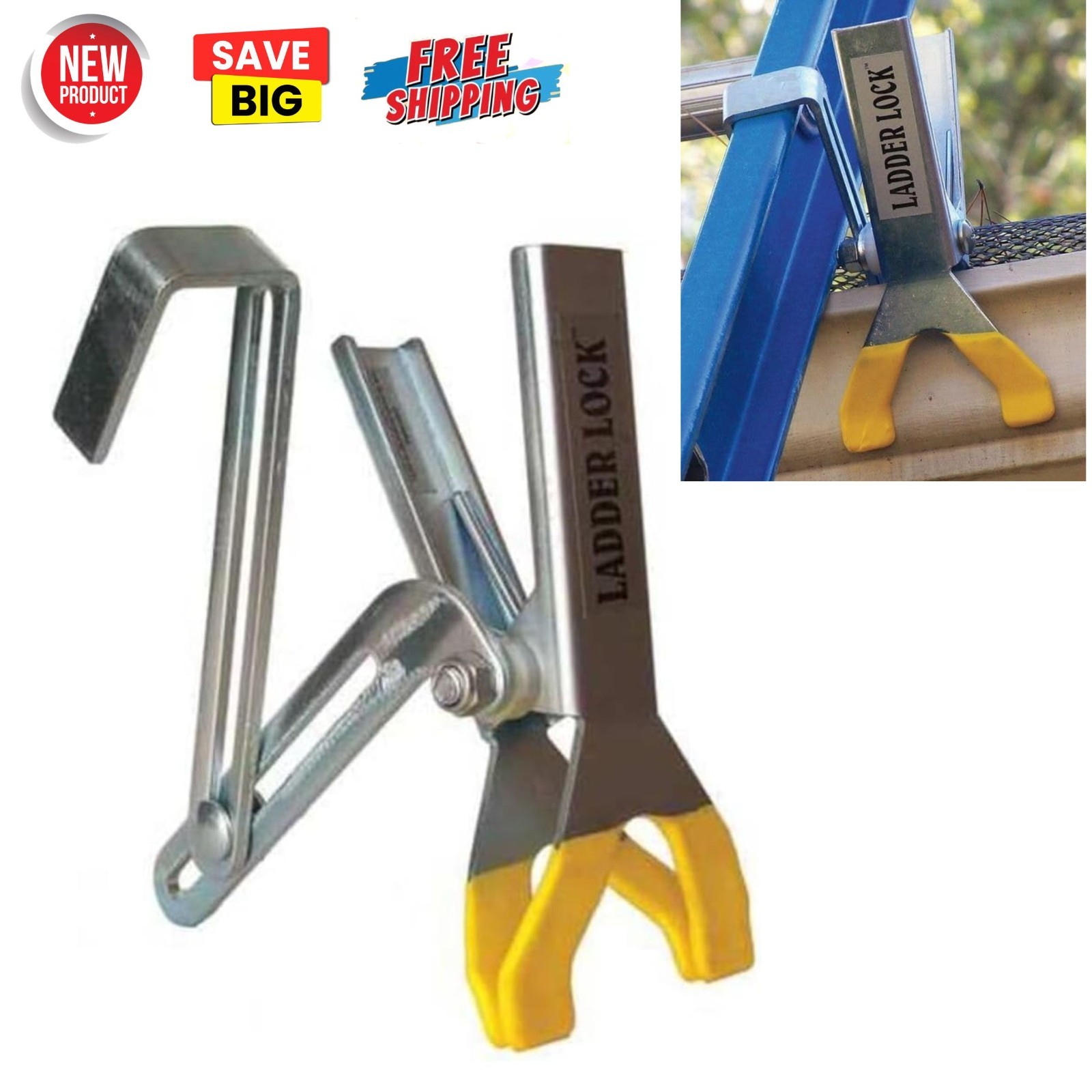 Stability Ladder Lock Gutter Clamp Climb Safety Device Clean Gutter Repair Roof
