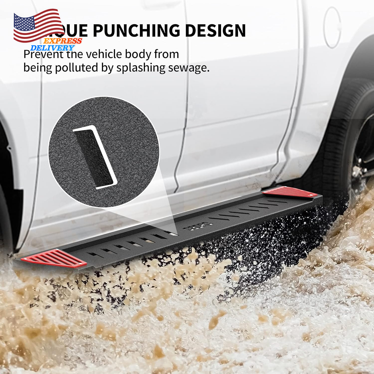 6.5″ Running Boards Compatible with 2019-2025 Chevy Silverado/Gmc Sierra NEW USA