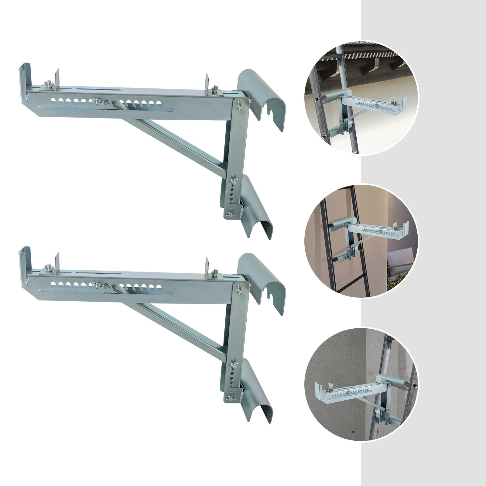 Pair of Heavy Duty Ladder Jacks 661lbs Capacity Scaffolding Bracket 2 Pcs US