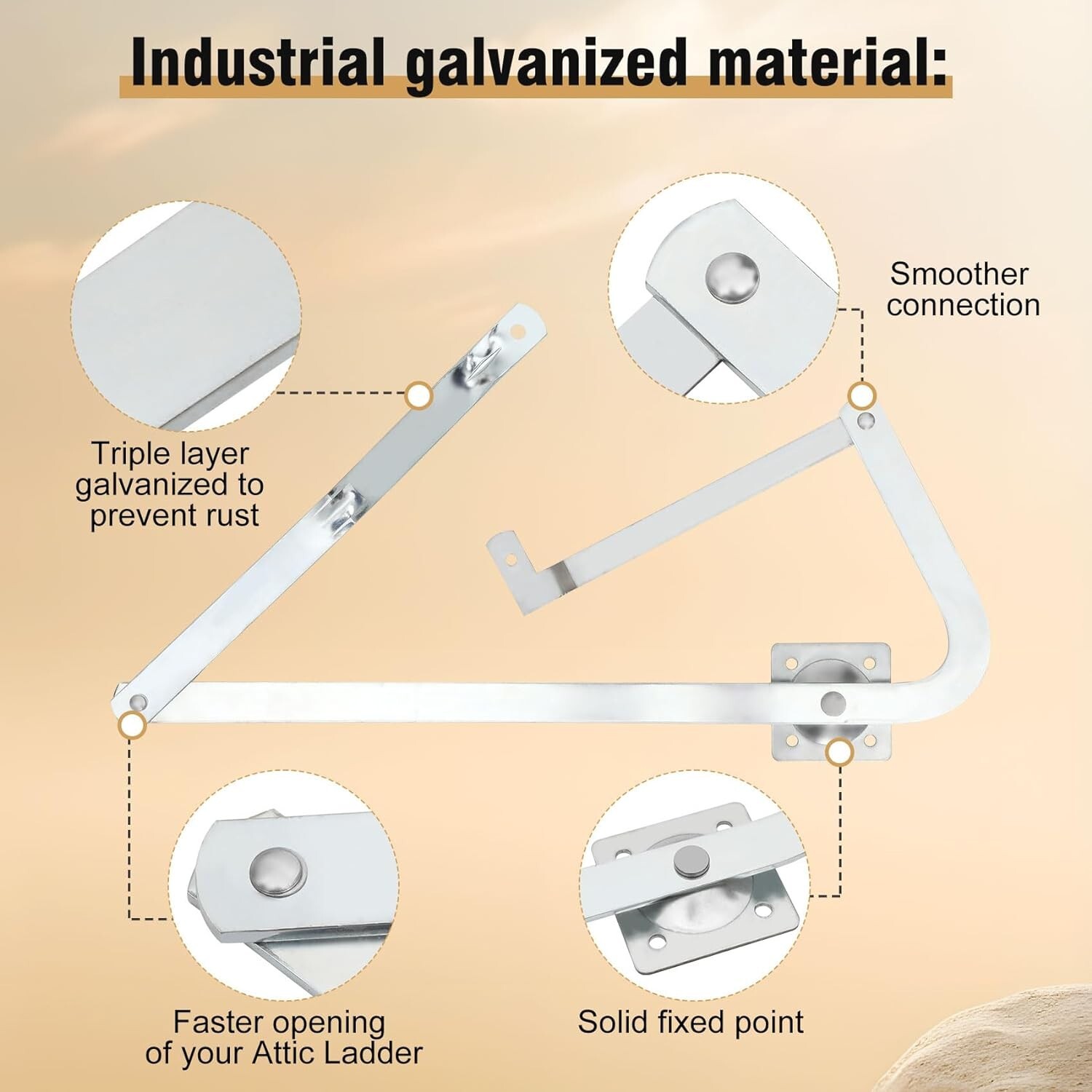Attic Ladder Hinge Arms For 2010-UP Werner 55-2 Mk 5, WU2210, W2208, W2210 -Pair