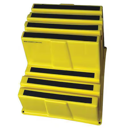Zoro Select 44Zj64 Box Step, 2 Steps, 500 Lb Load Capacity, 19 3/4 In Overall,