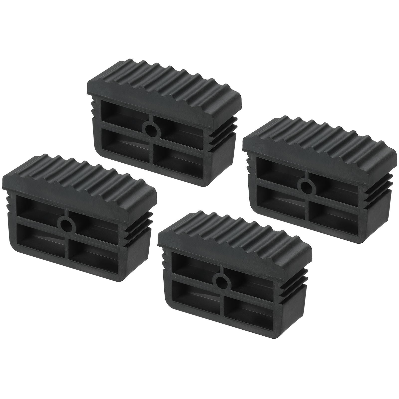 4Pcs Ladder Feet, Non Slip Extension Ladder Feet Rubber Pads Cover, Black