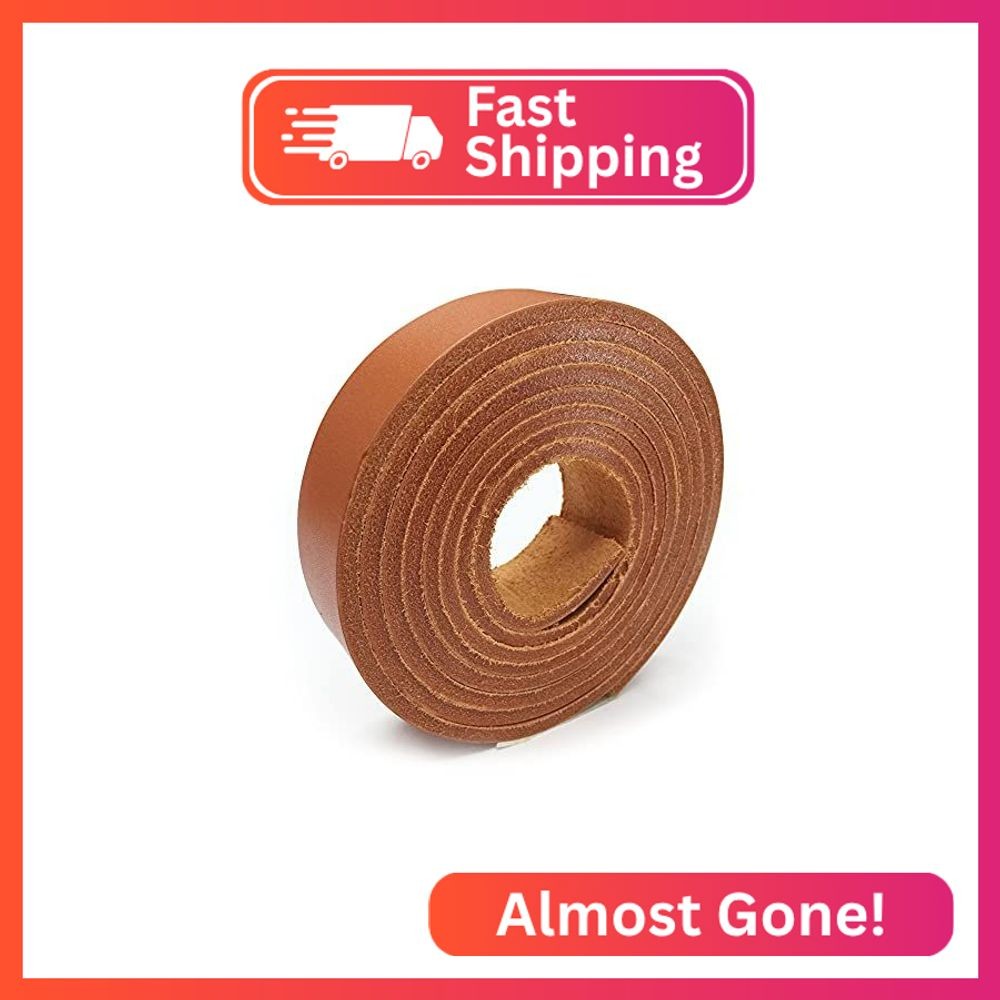 9/10 oz, Tan, 1-1/4″Wide, 50-60 inches Long Leather Straps (1-1/4″ x 50-60” Tan