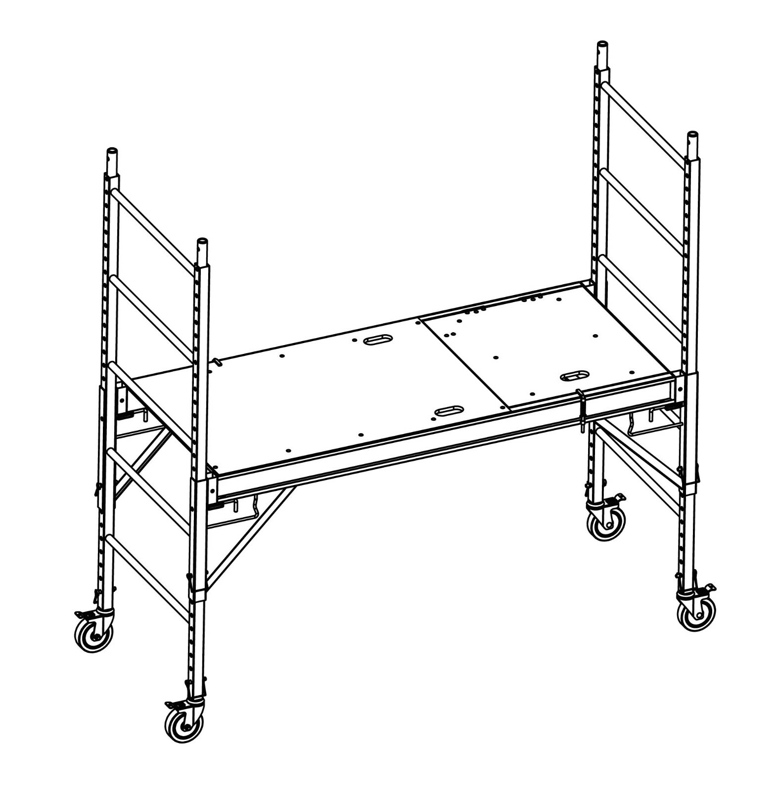 SCAFFOLDING 18 FT “BUILDMASTER” W/Guard Rail &Outriggers Painting Drywall