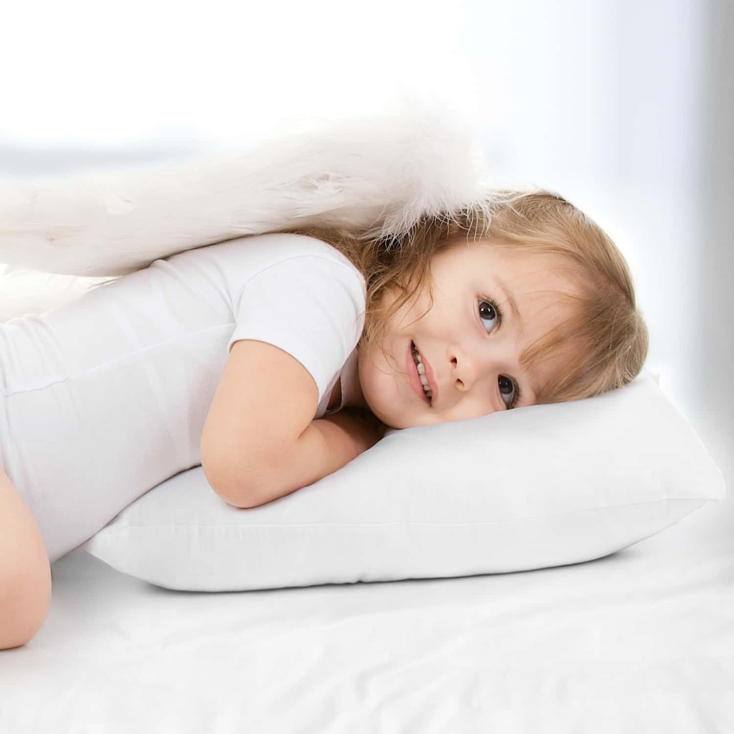 2 Pack Toddler Pillow for Sleeping 13 X 18, Small Kids Pillow for Travel, Car, S
