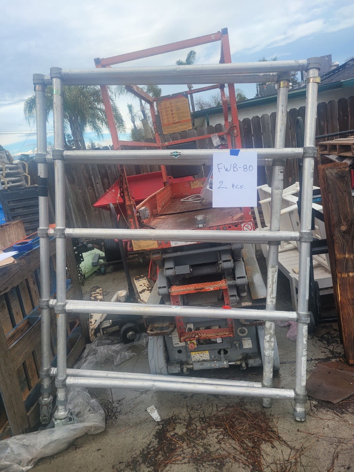 Used Werner Aluminum Scaffolding, being sold as one lot