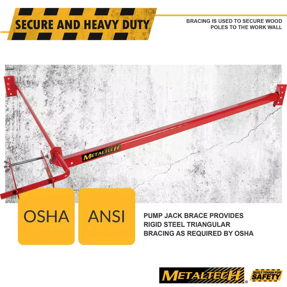 Steel Pump Jack Brace for Portable Scaffolding System 37-1/4 x 34 in.