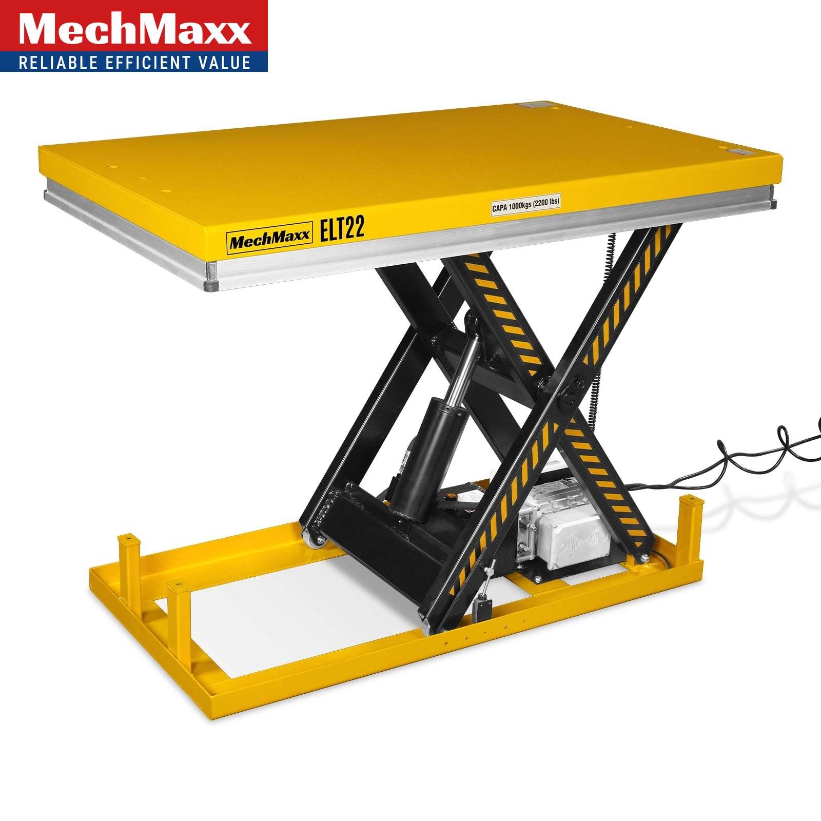 MechMaxx 2200lb Capacity Electric Hydraulic Lift Table 51.2×32.3 Platform,ELT22