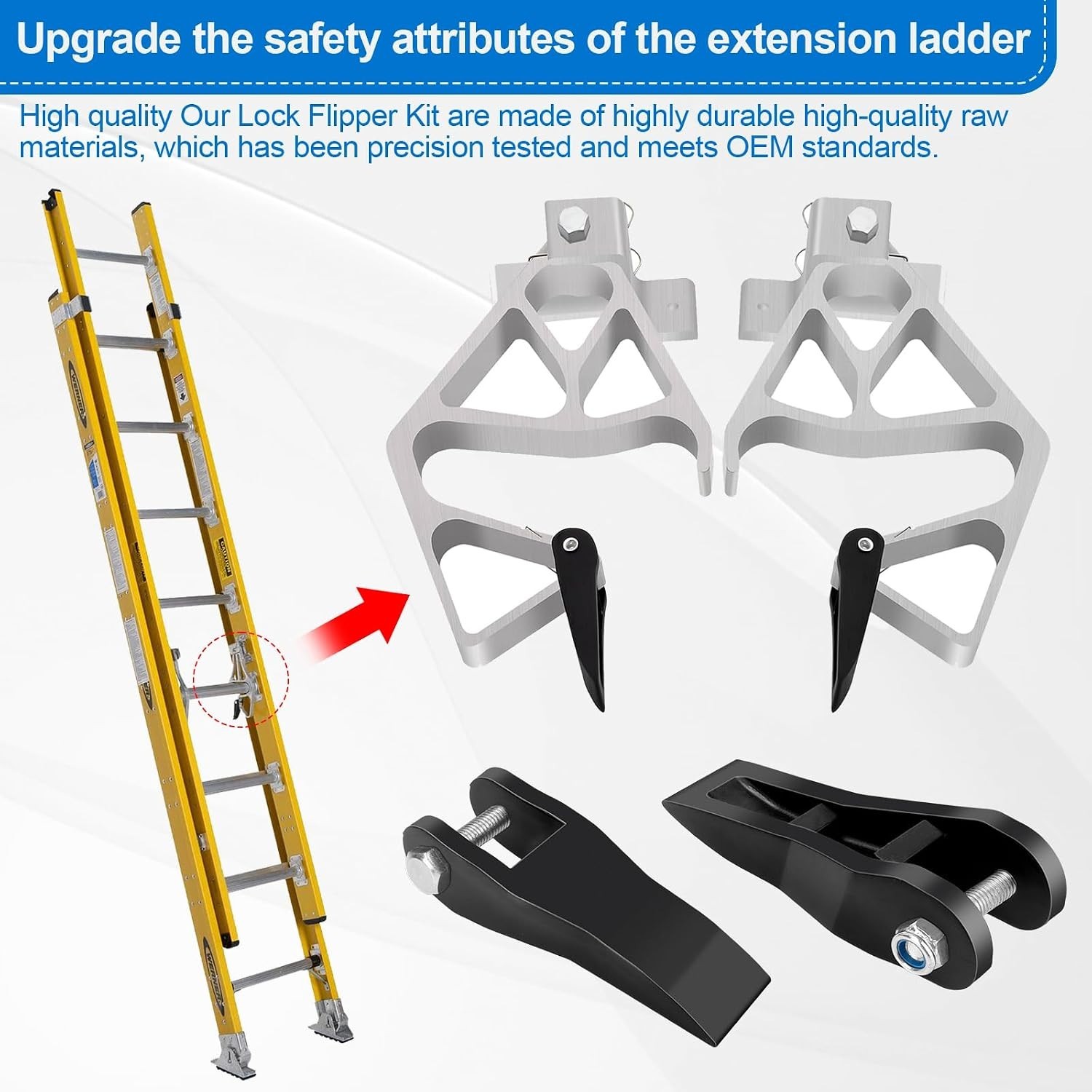 29-1 Lock Flipper Kit for Werner, Louisville, Keller Ladde | Aluminum Extension