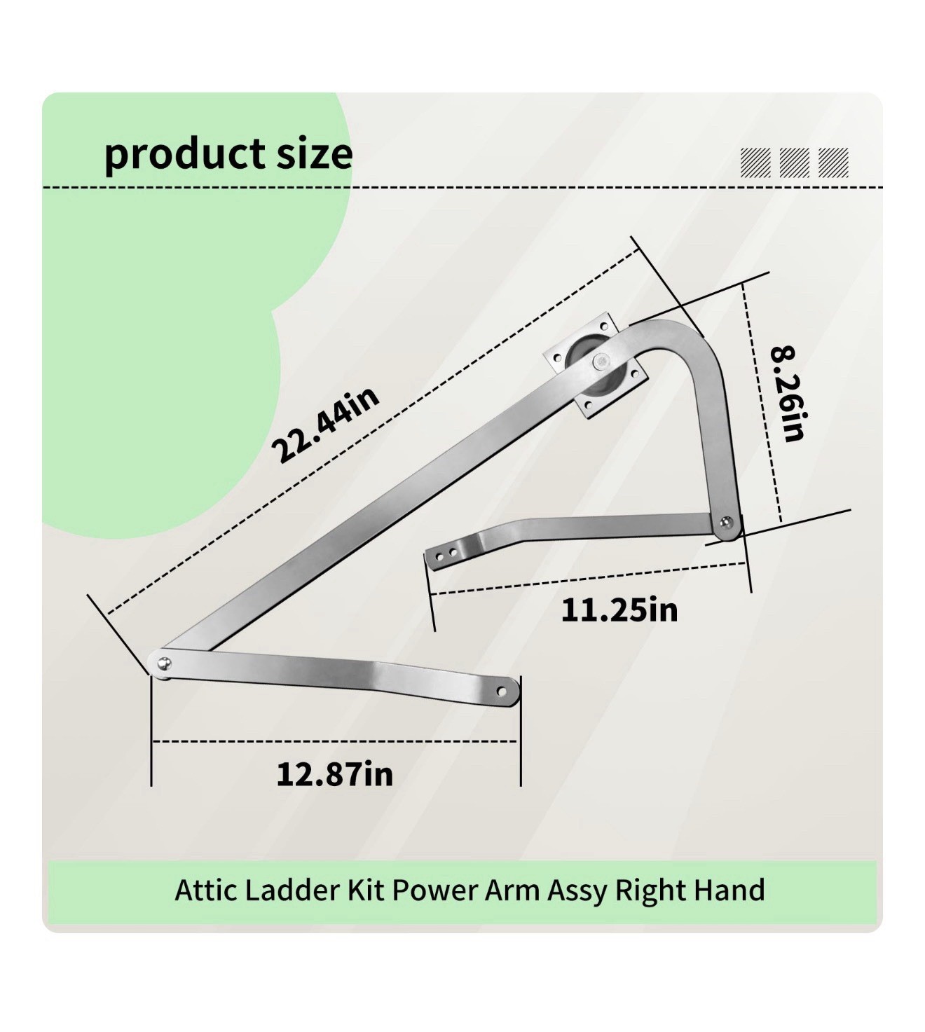 PR315500-LH Attic Ladder Power Arm Assy Left Hand replacement Louisville Ladder