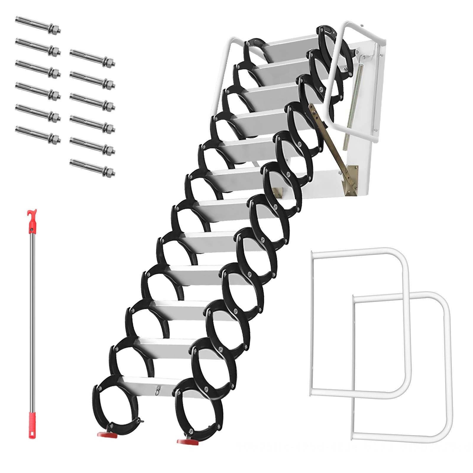 1102LBS Wall Mounted Attic Ladder Wall Mounted Expansion Folding 3M Practical