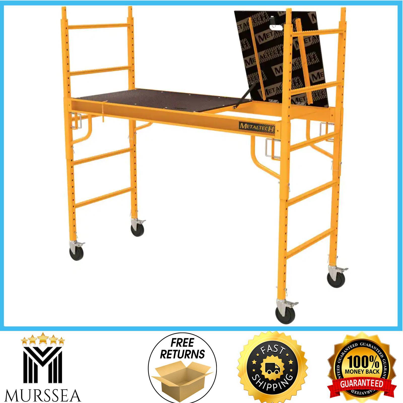 MetalTech Baker Style Scaffold 6′ x 6.25′ x 2.5′ 1250 Lbs Load Capacity , Steel
