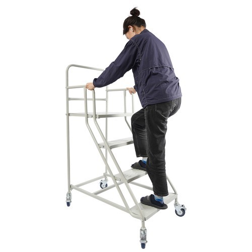 400kg 4 Step Rolling Stair Industrial & Warehouse Stair Ladder Floor Standing