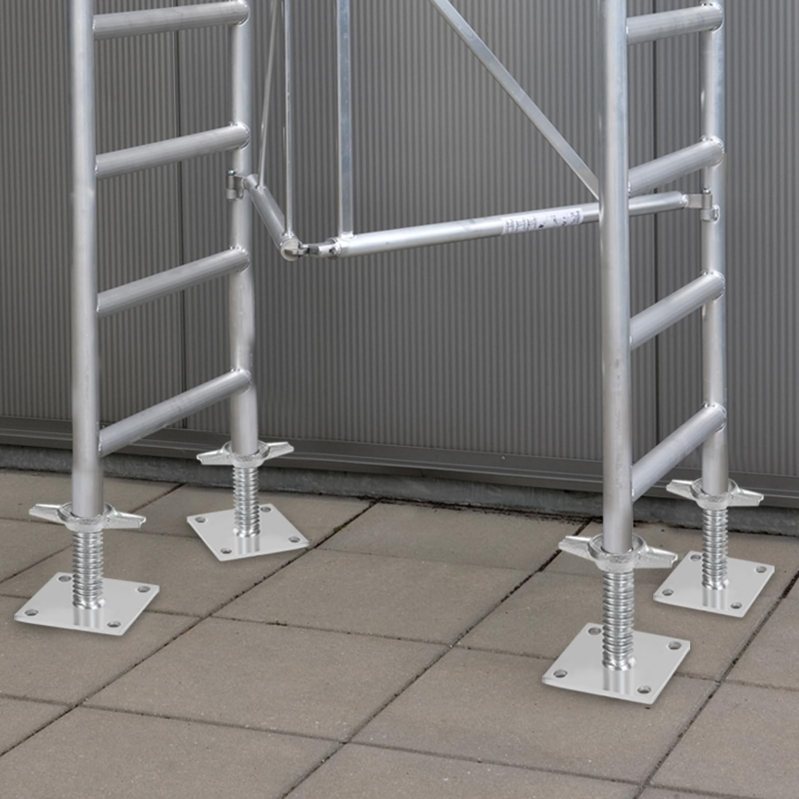 4-Pack Adjustable Leveling Jacks, 18.2″ Height, 3307lbs Load Capacity, Steel Sca