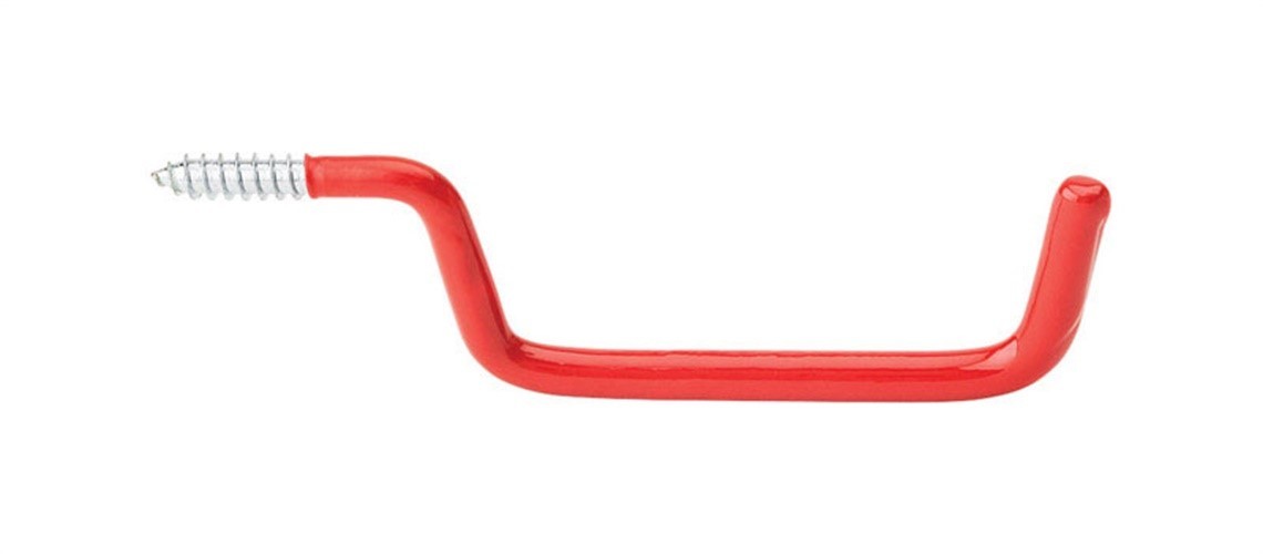 National Hardware 6in. L Vinyl Coated Red Steel Small Ladder Hook 15lb cap.