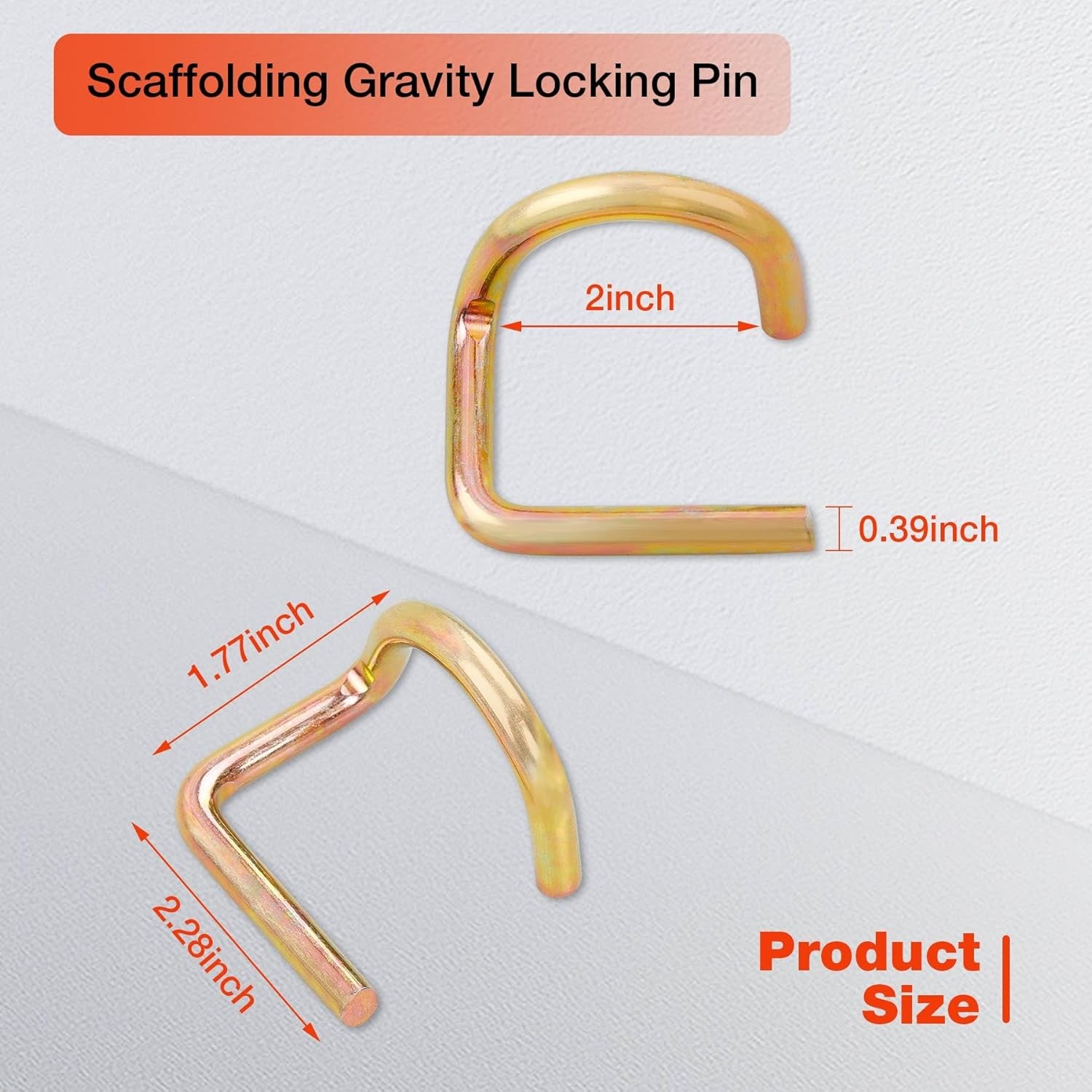 ATRACYPART 2″ Scaffolding G Pins — 30-Pack (PTP “Pig Tail” Gravity Lock)
