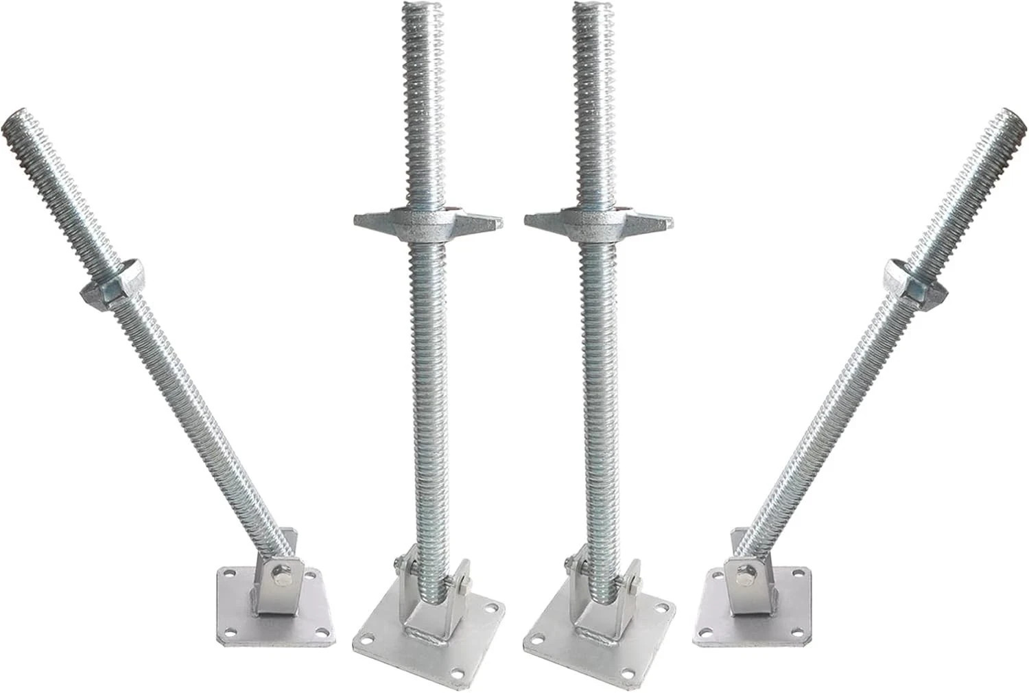 Gaeaauto 4 Pack Scaffold Swivel Screw Jack Solid Stem Adjustable Leveling Jacks