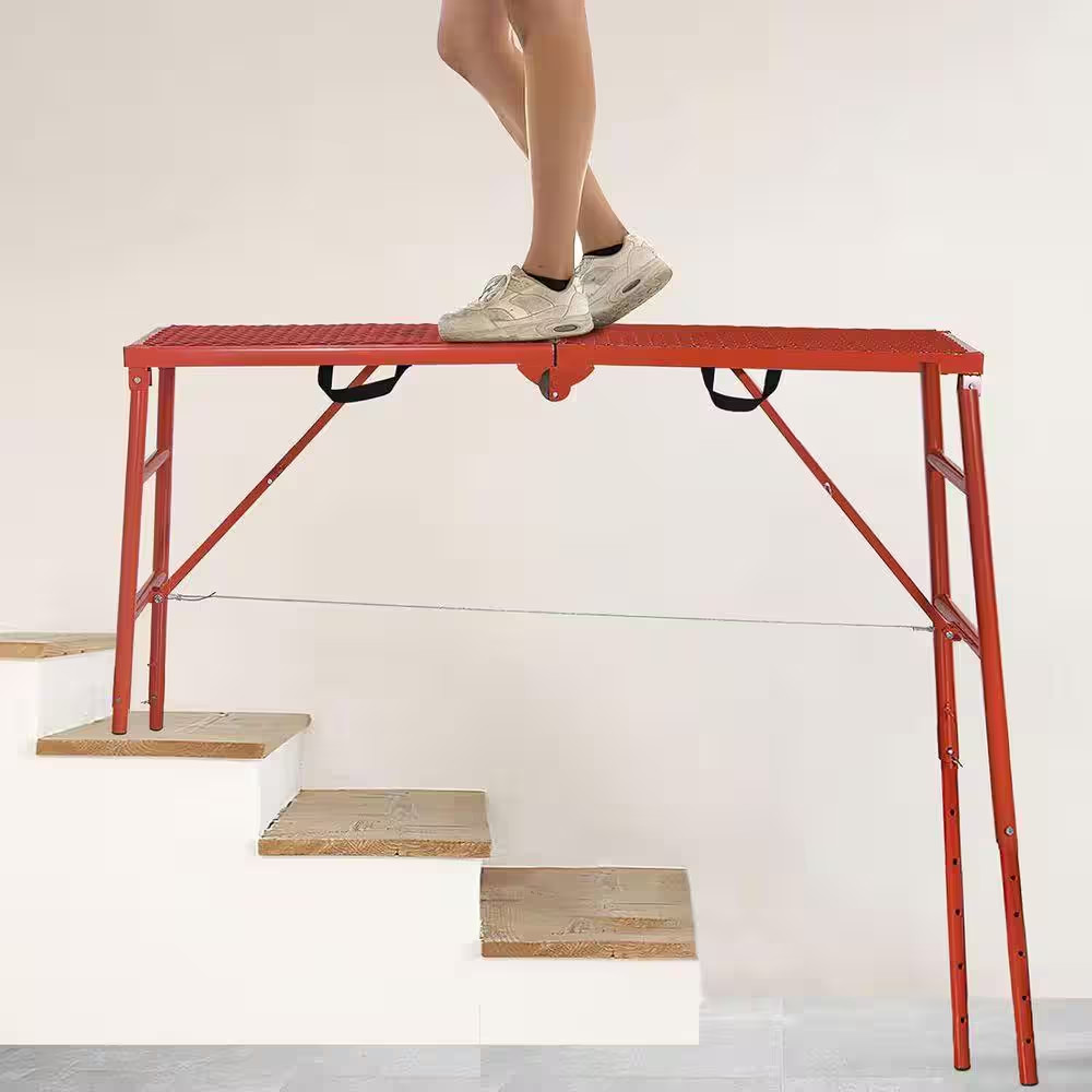 6 Ft. X 1.25 Ft. Alloy Steel Scaffolding Platform with 770 Lbs. Capacity, Adjust