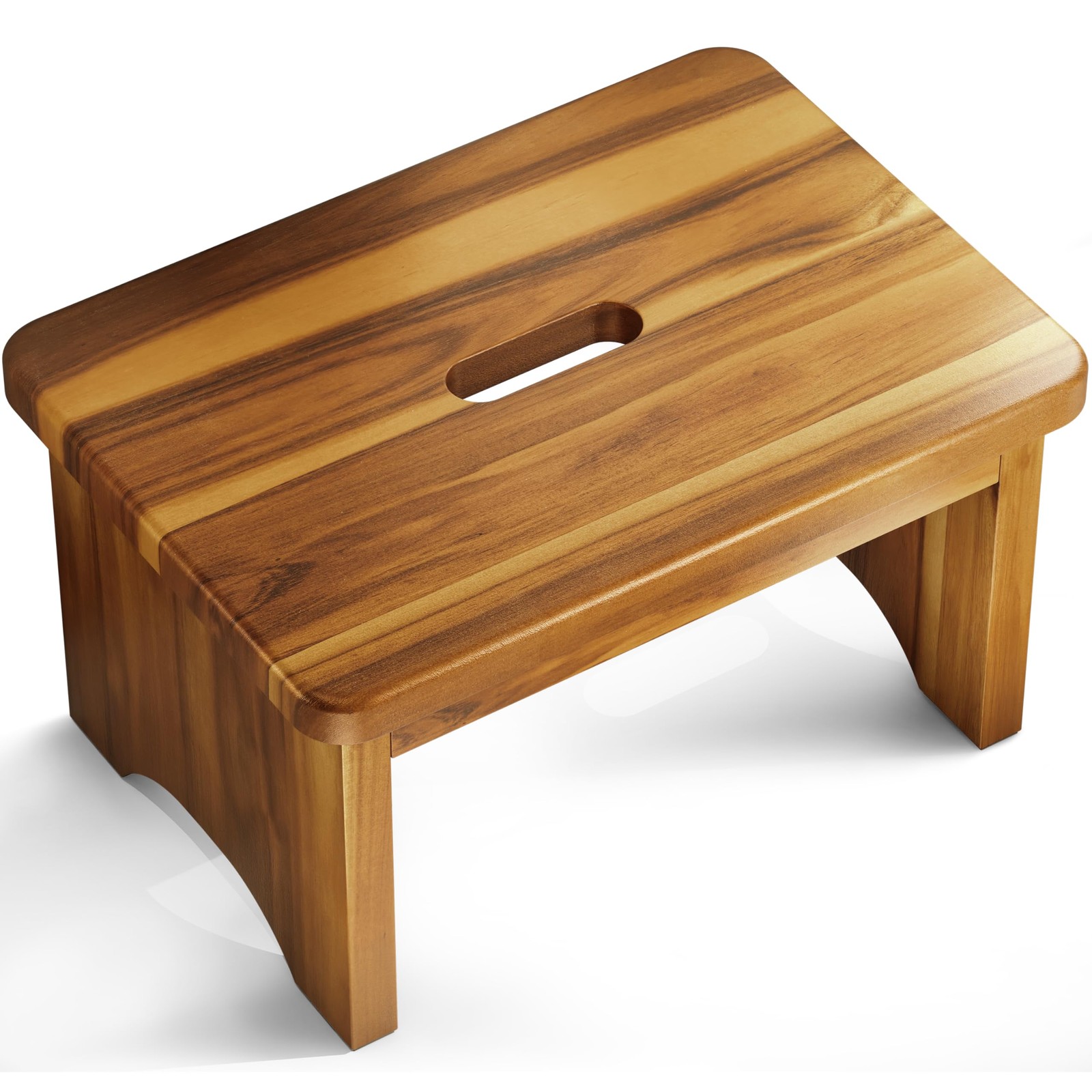 FANATU Wooden Step Stool, 9” One Stool for 9in Height, Warm Acacia