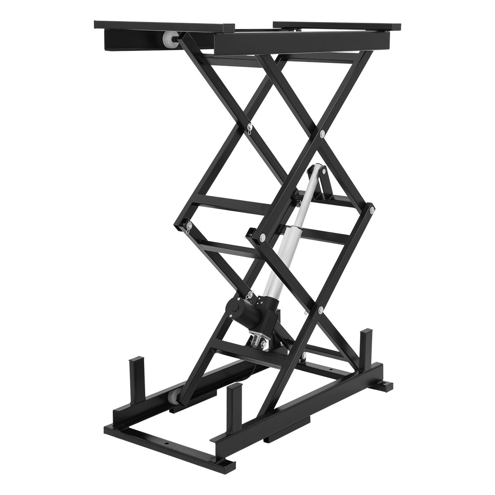 Electric Scissor Lift Table Hydraulic 140lbs Capacity Adjustable Height Foldable