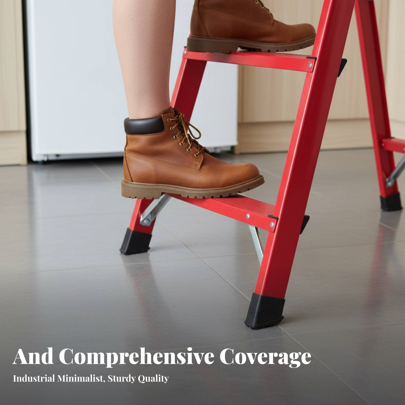 4 Pieces Anti-Slip Ladder Feet Wear-Resistant Rubber Ladder Leg Caps