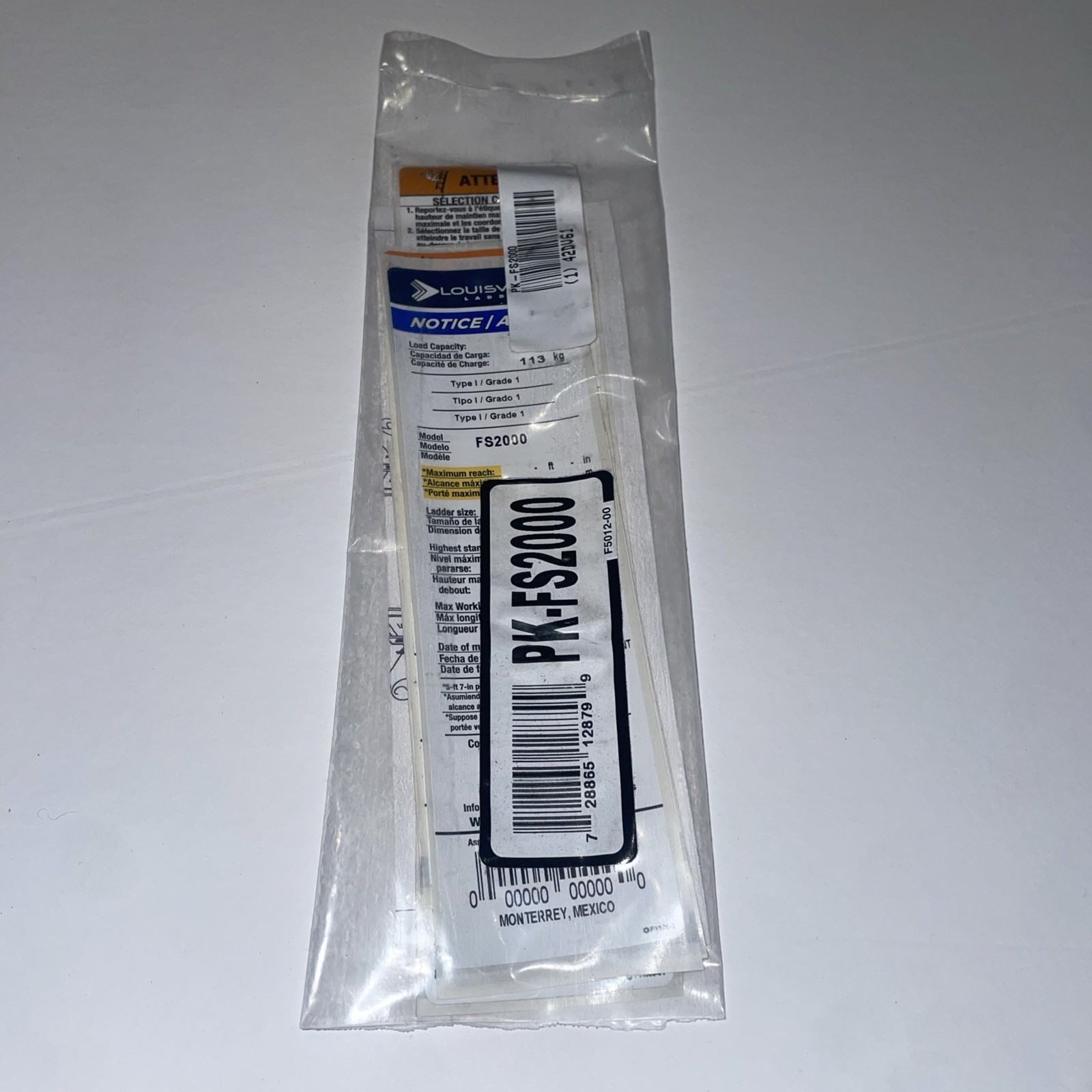 Louisville Pk-Fs2000 Ladder Label Kit, Safety Stickers