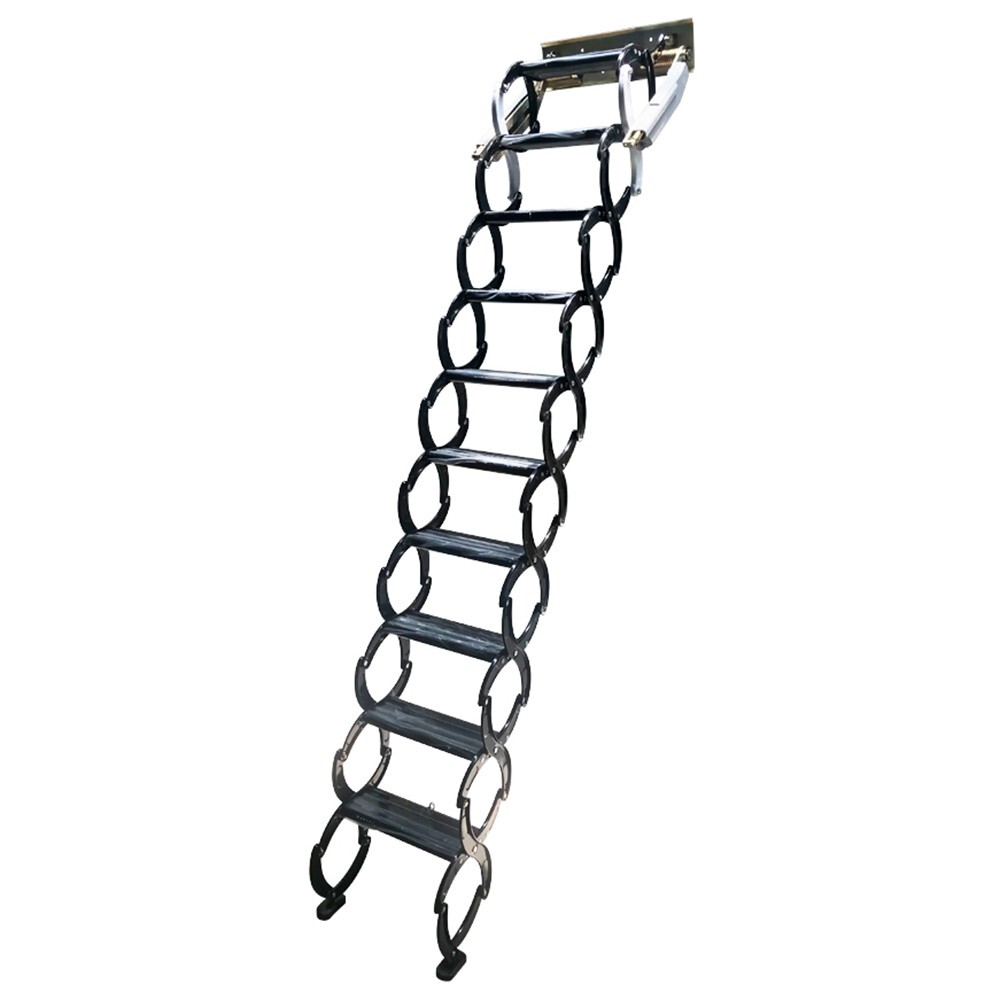 Wall Mounted Attic Loft Ladder Loft Wall Ladder Attic Black Folding 12 Steps