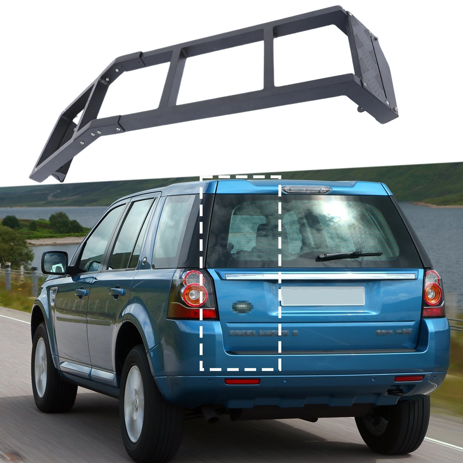 Aluminum Rear Door Tail Ladder For Land Rover Freelander 2 2007-2015