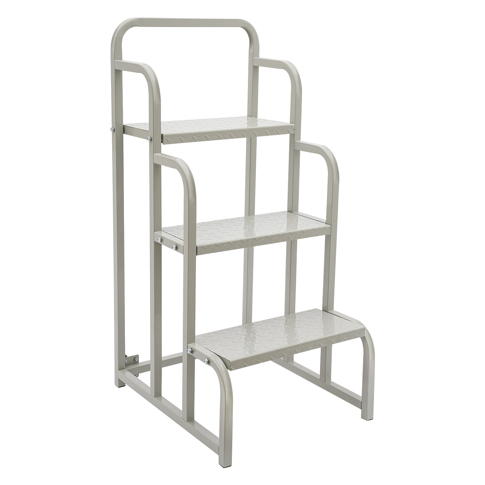 3-Step Stair Rolling Stair Supermarket Ladder Warehouse Pickup Shelf 300kg Load