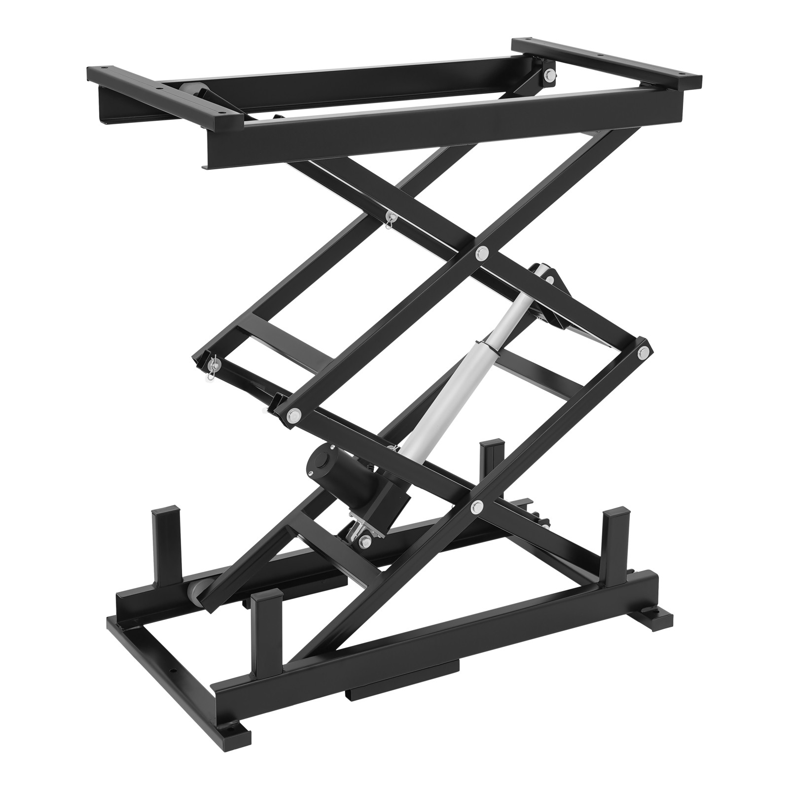 Electric Scissor Lift Table Hydraulic 140lbs Capacity Adjustable Height Foldable