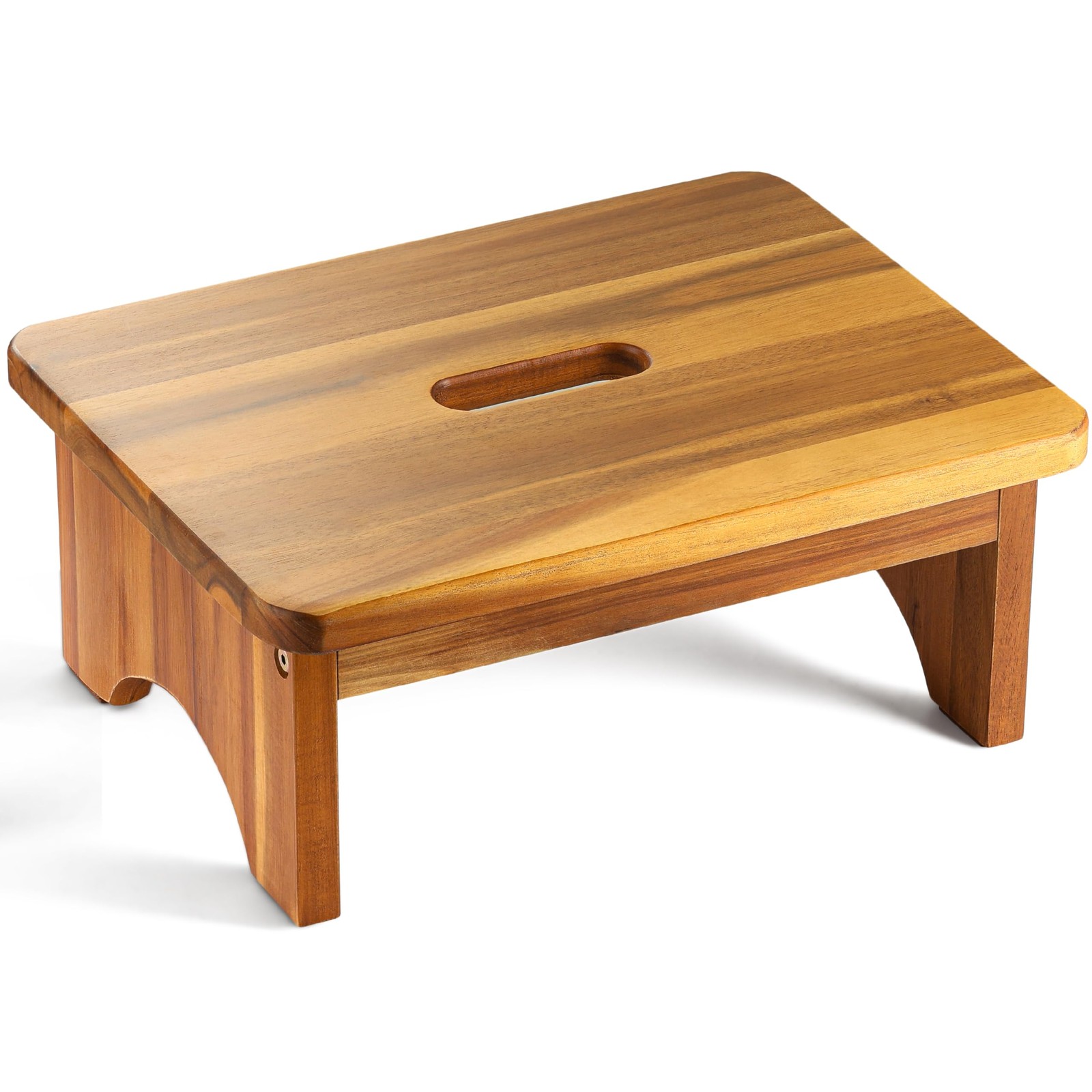 FANATU Wooden Step Stool, 6.5” One Stool for 6.5in Height, Warm Acacia