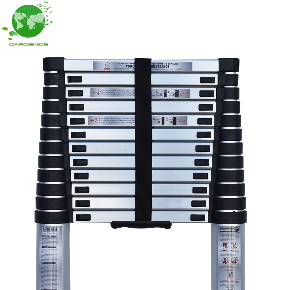 12.5 Feet Easy To Install Aluminum Telescopic Step Ladder Extension Ladder