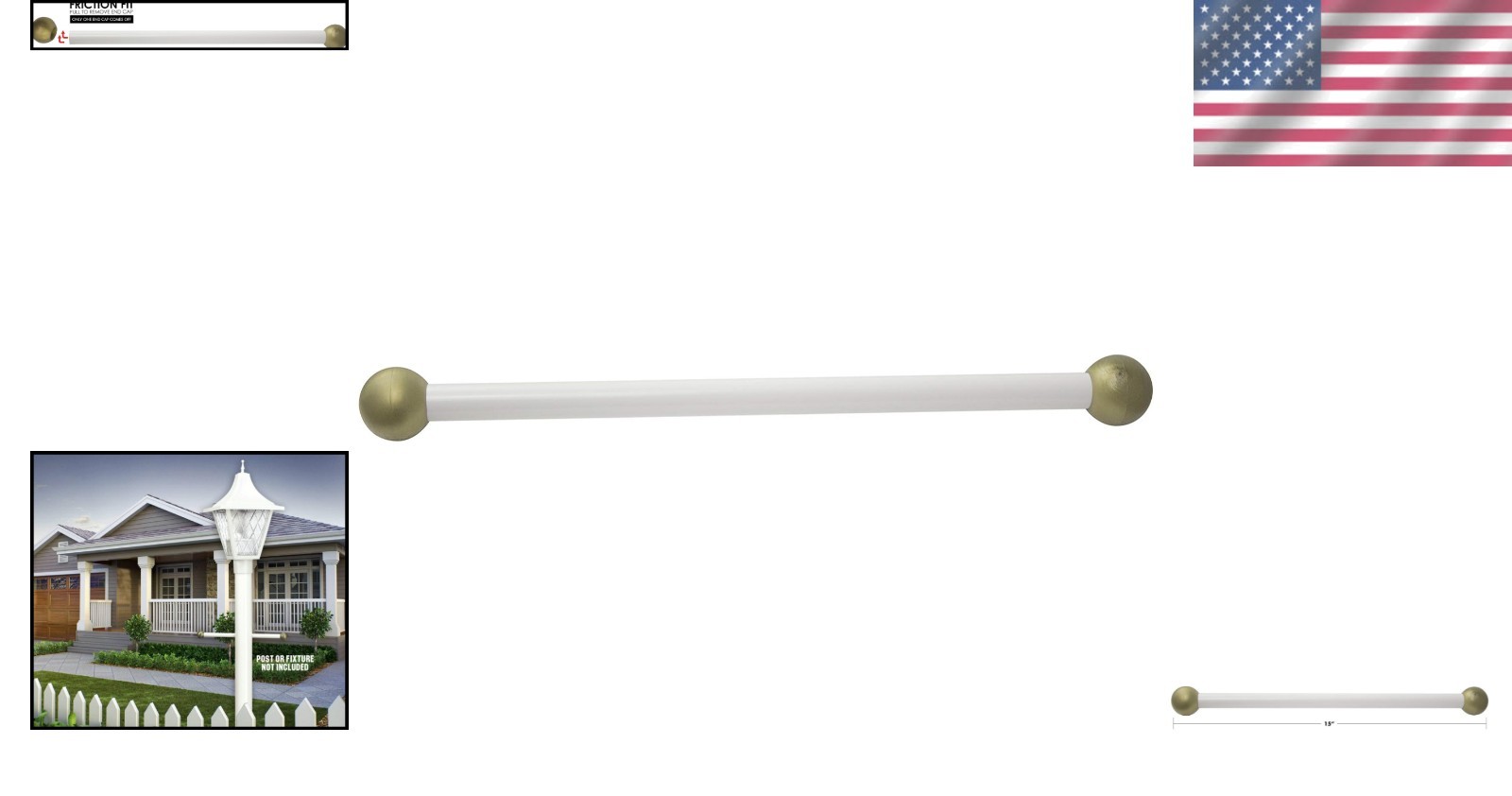 Quality 15″ Cross Arm Ladder Rest for Lamp Posts – Easy Installation