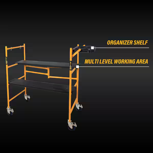 Jobsite Series Baker 4.1 ft. H x 3.4 ft. W x 1.8 ft. D Mini Scaffold Platform wi