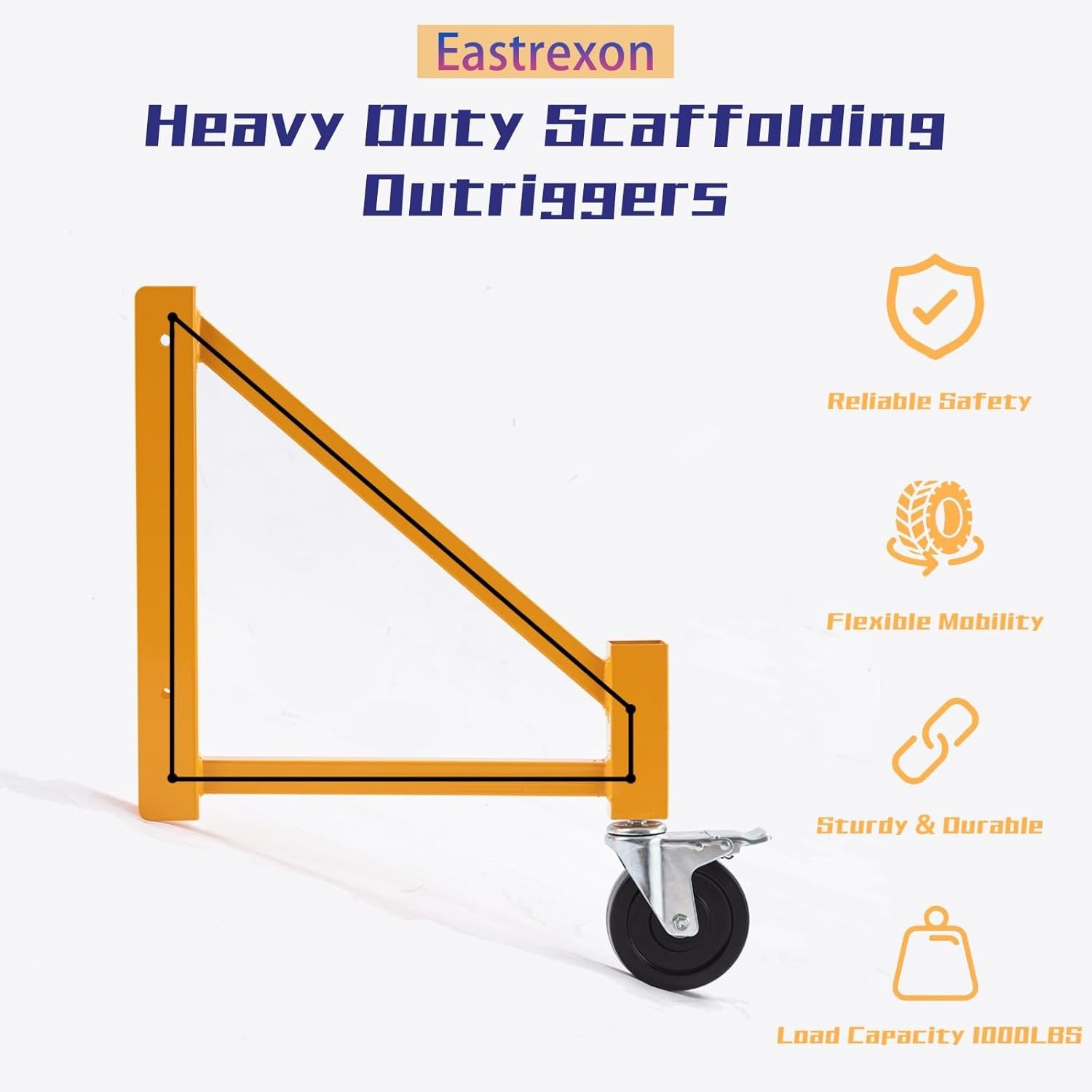 1000 Pound Load Capacity Powder Coated 14 Inch Steel Baker Style 6 Foot