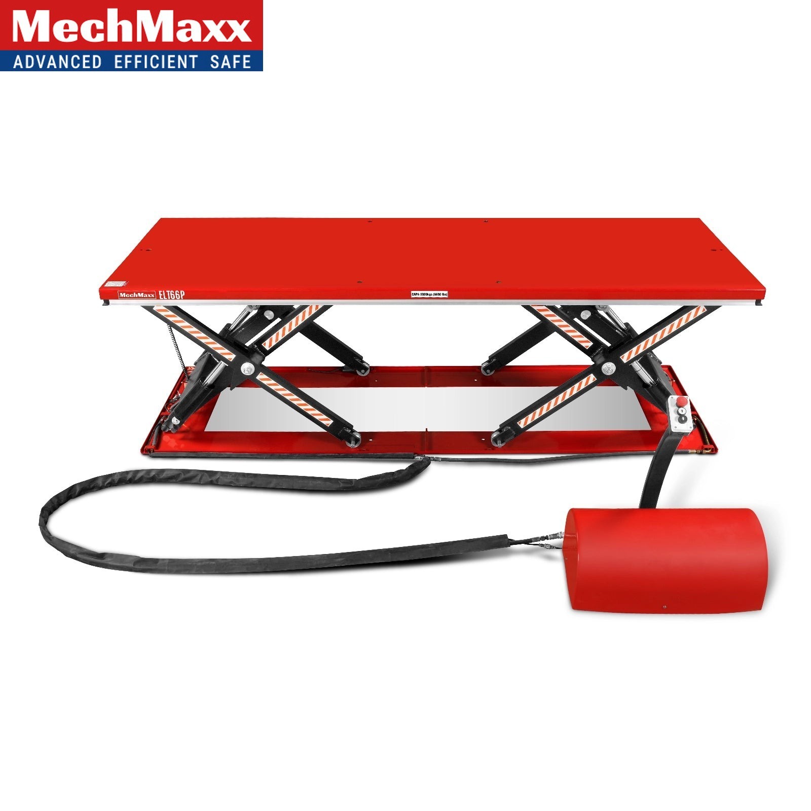 MechMaxx 6600lb Capacity Electric Hydraulic Double Scissor Lift Table, ELT66P