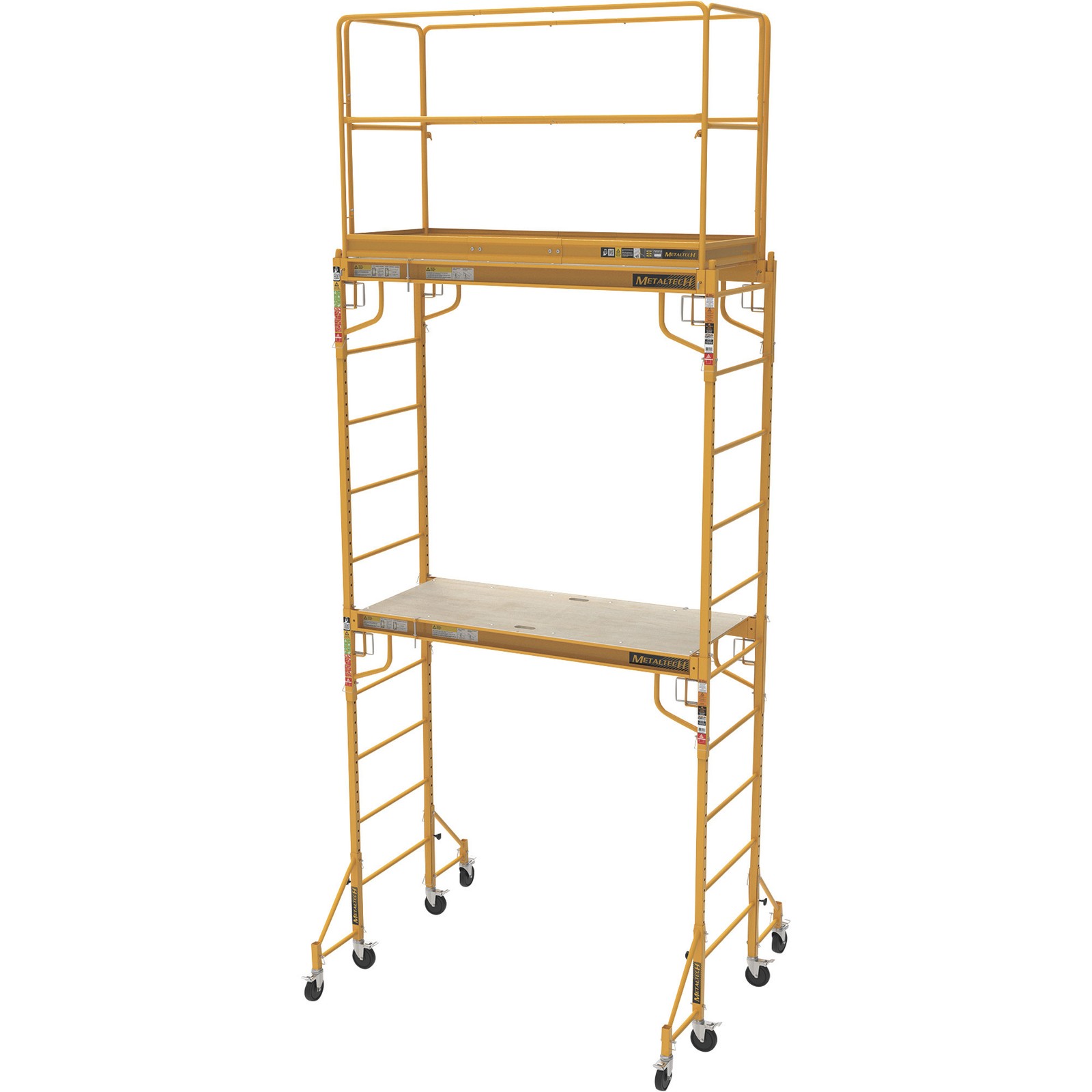Metaltech Multipurpose Maxi Square Baker-Style Rolling Scaffold Tower Package,