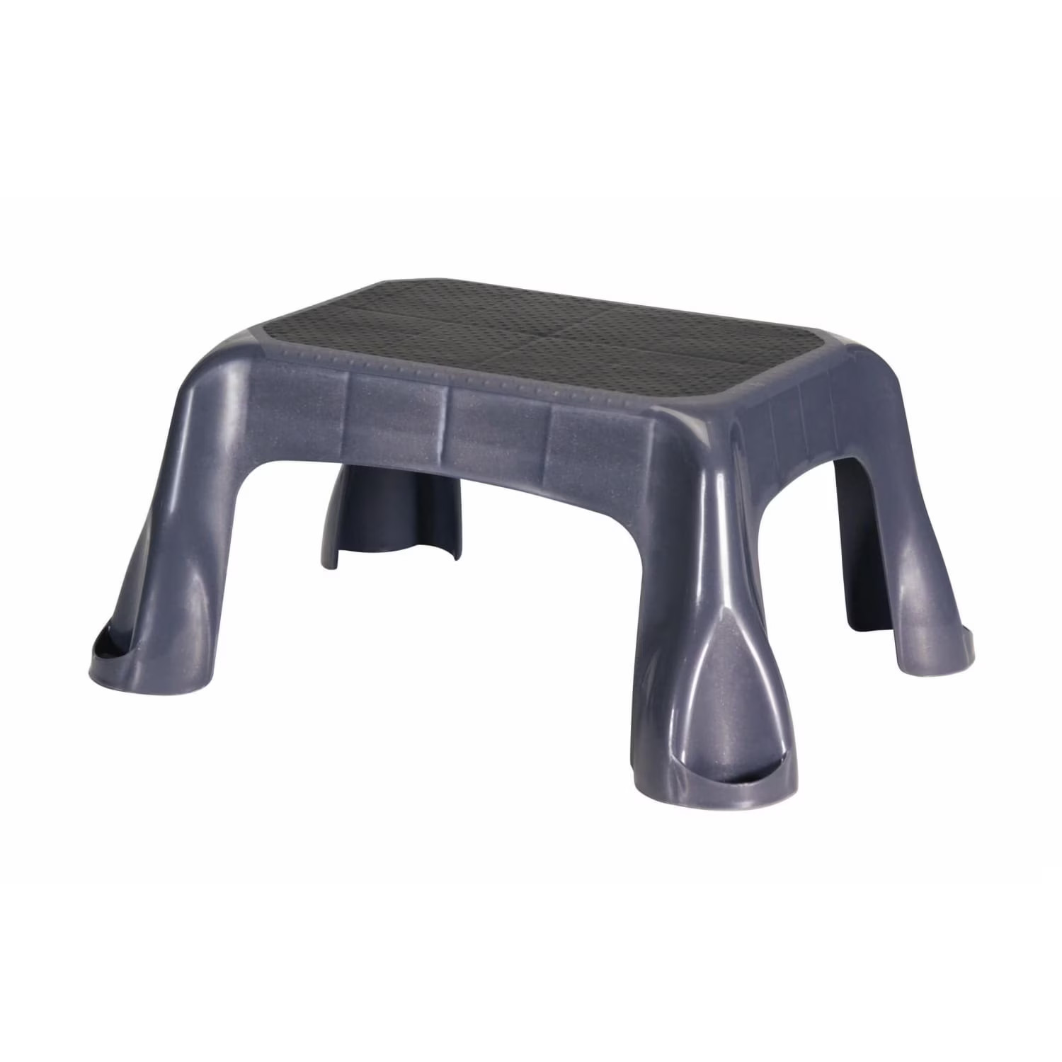 Gray 1-Step Rubbermaid Step Stool Built-In Molded Anti-Slip Tread
