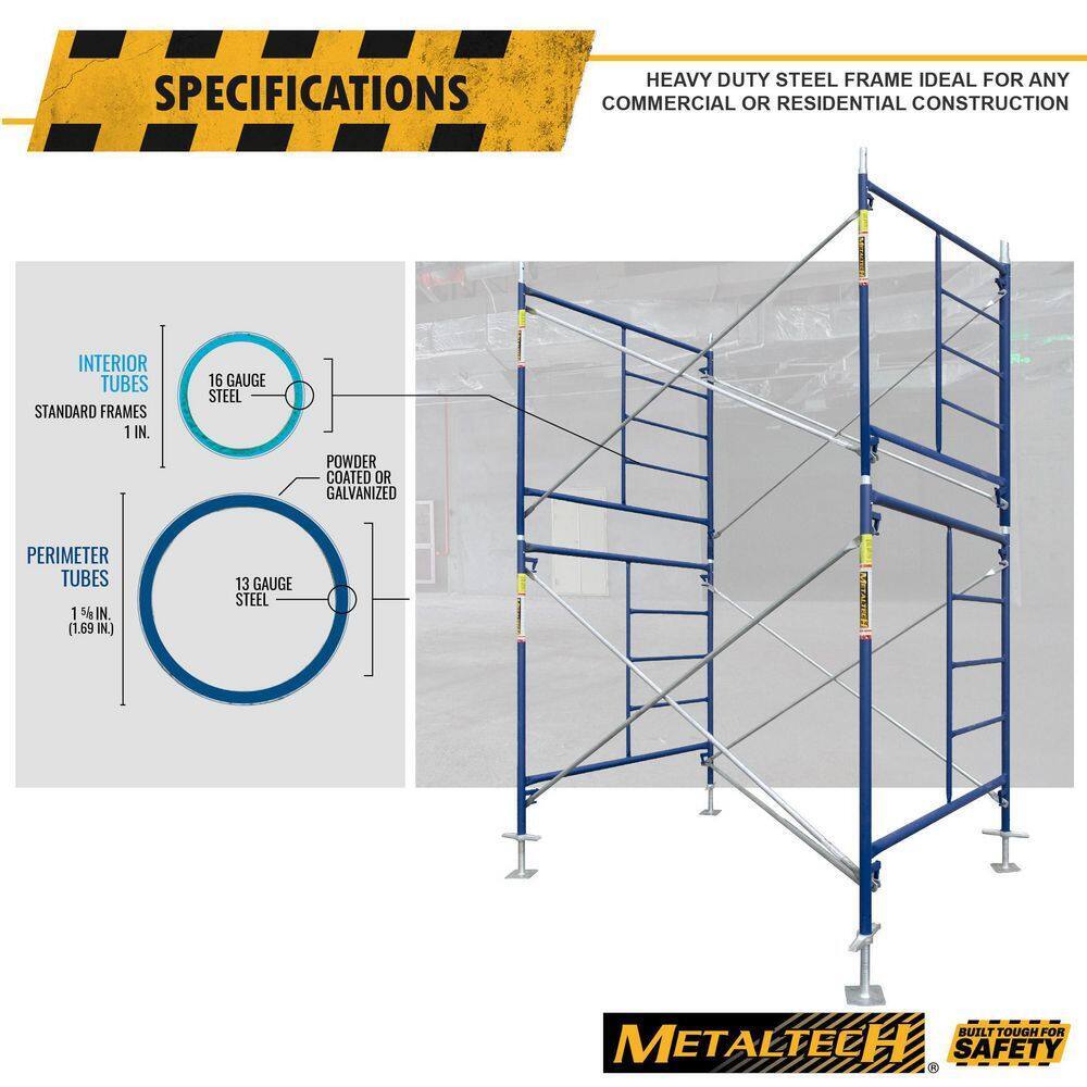 Scaffolding Frame Safertstack 5 ft. x 5 ft. Steel Mason Blue Powder Coat 4-Pack