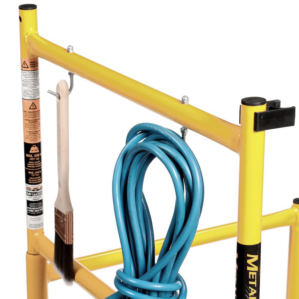 4 Ft. X 4 Ft. X 2 Ft. Mini Rolling Scaffold 500 Lb. Load Capacity With Tool Shel